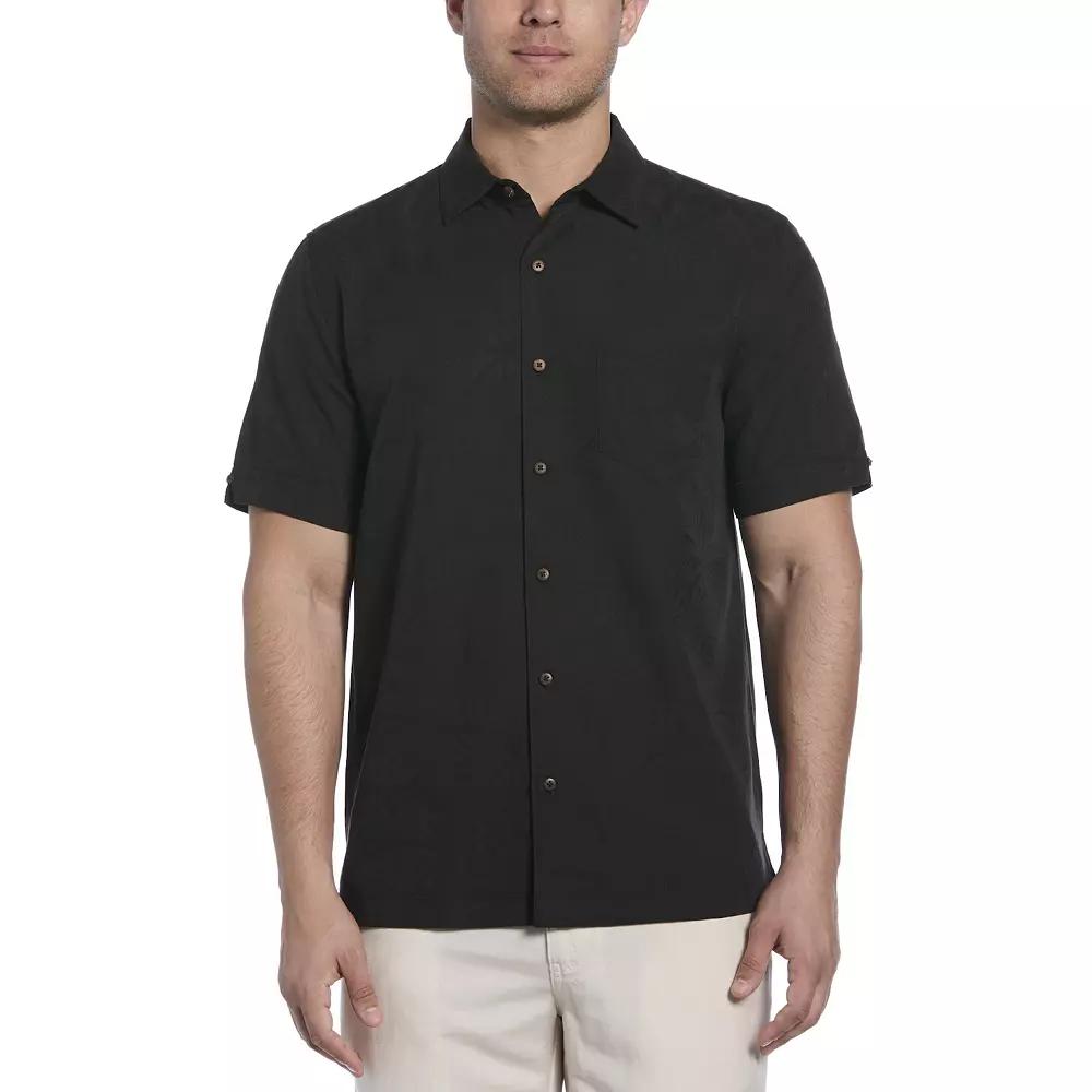 Men's Cubavera Short Sleeve Button-Down Shirt, Size: Large, Black Product Image