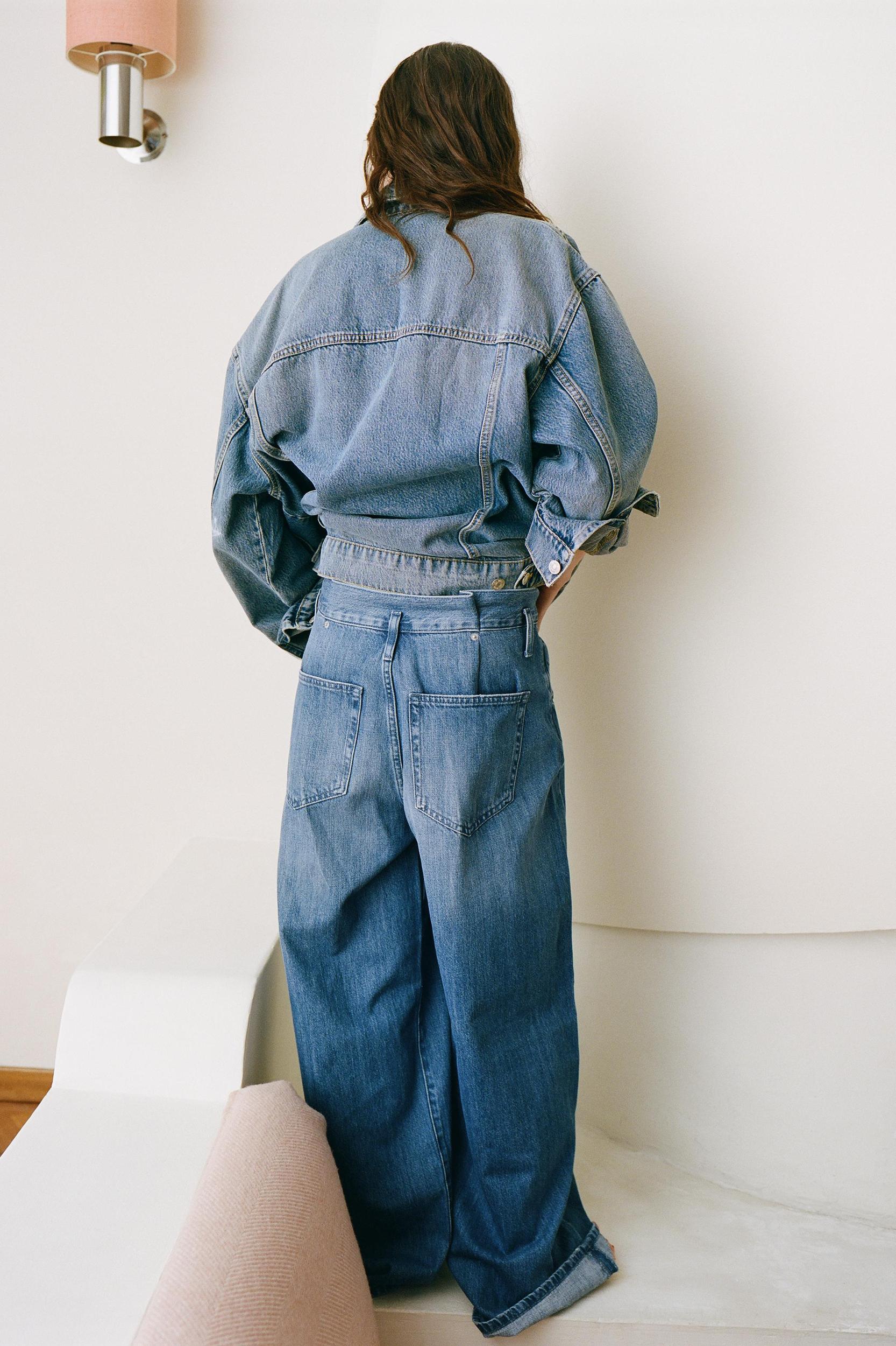 TRF PAPERBAG HIGH-WAISTED JEANS Product Image