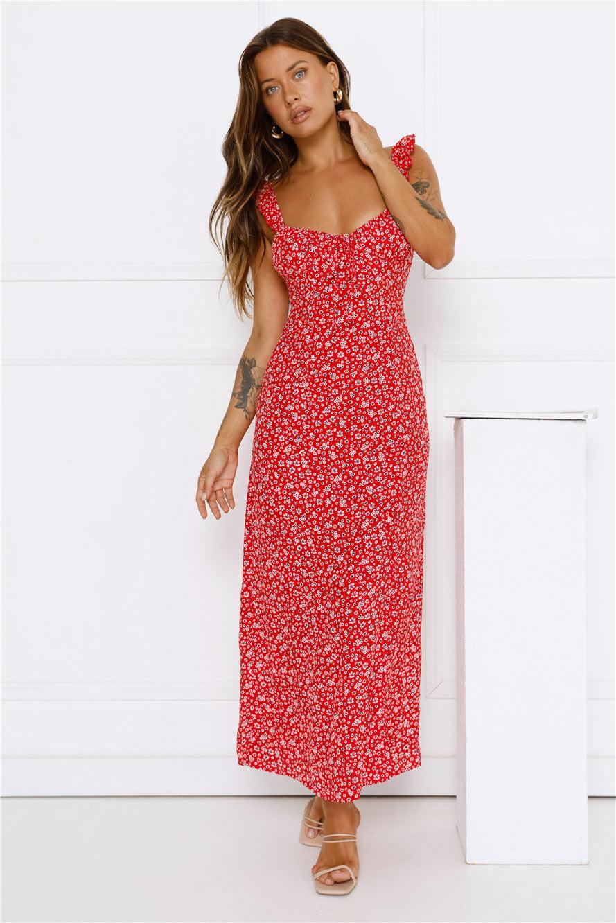 Here To Slay Maxi Dress Red Product Image