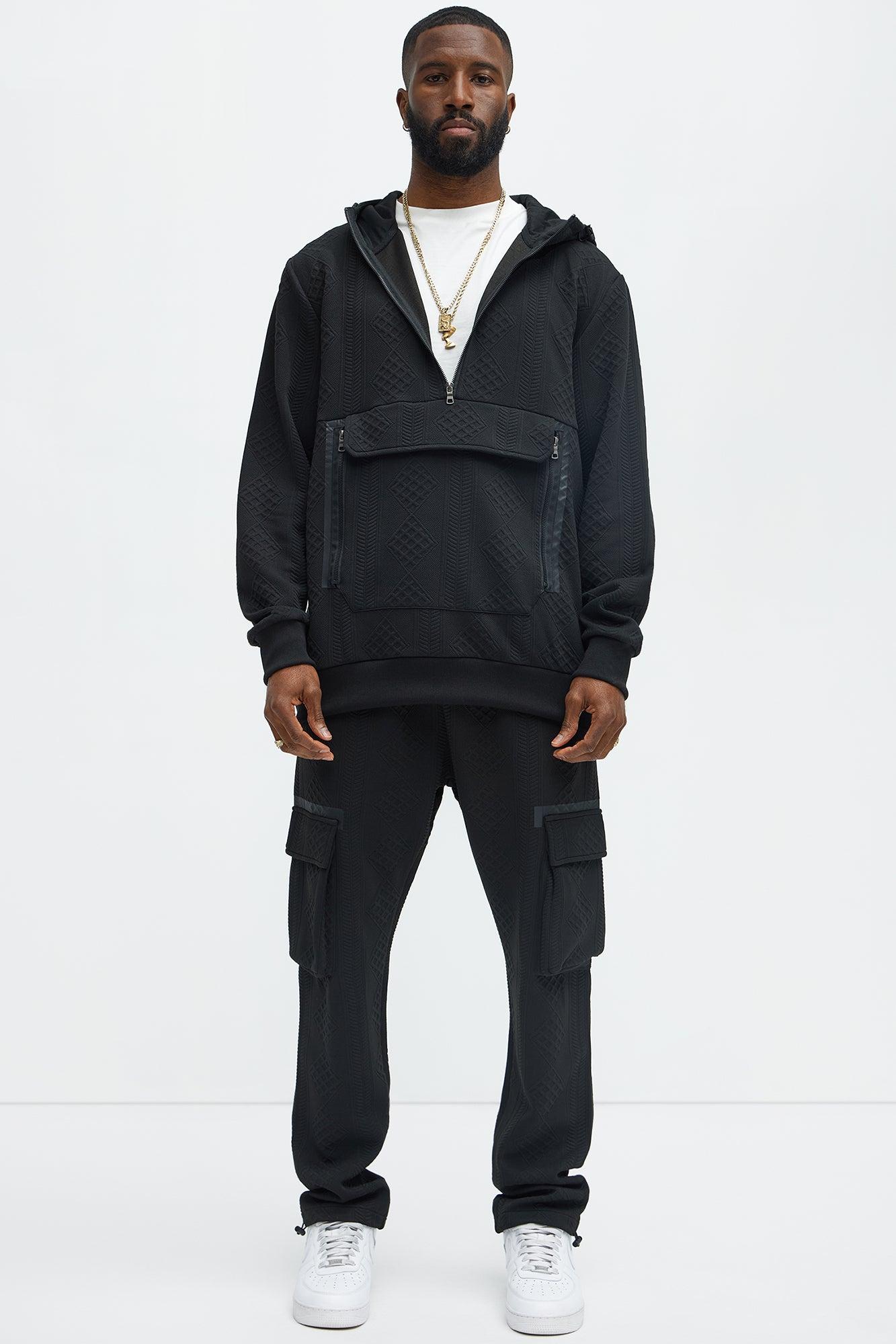 Practical Quarter Zip Hoodie - Black Product Image