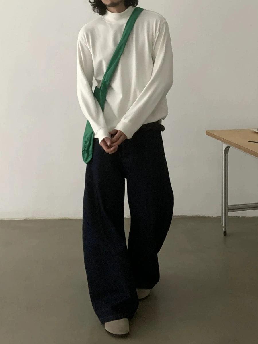 RT No. 18766 WIDE SCIMITAR DENIM JEANS Product Image