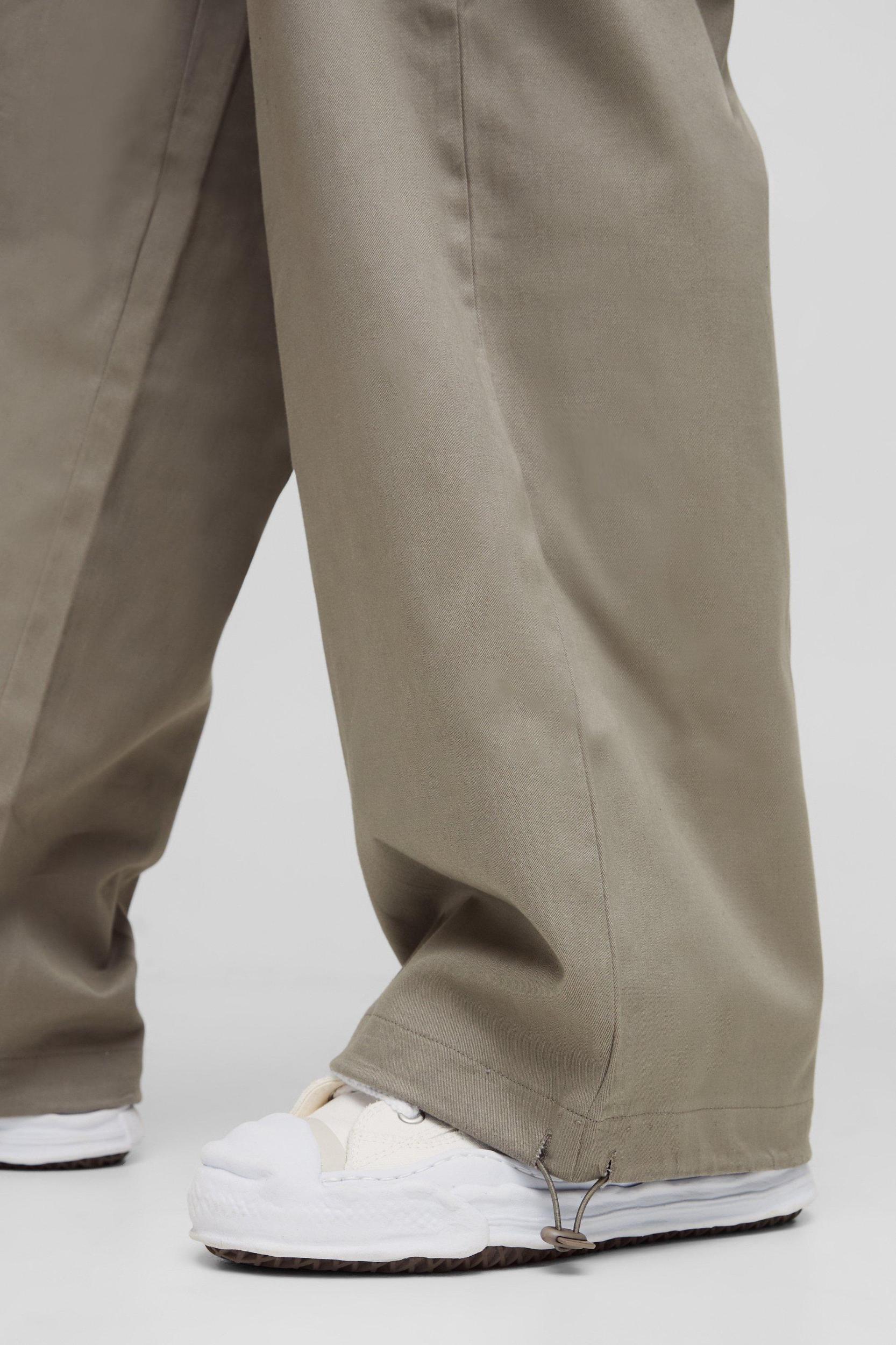Tall Elasticated Waist Parachute Cargo Pants | boohooMAN USA Product Image