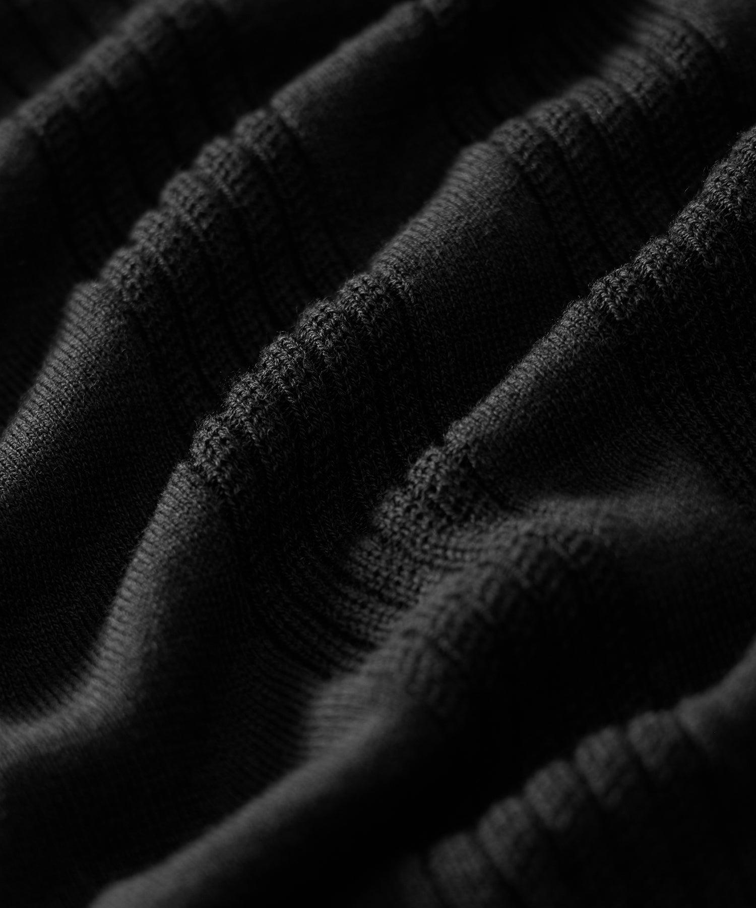 Silk-Cotton Ribbed Sweater Polo Product Image