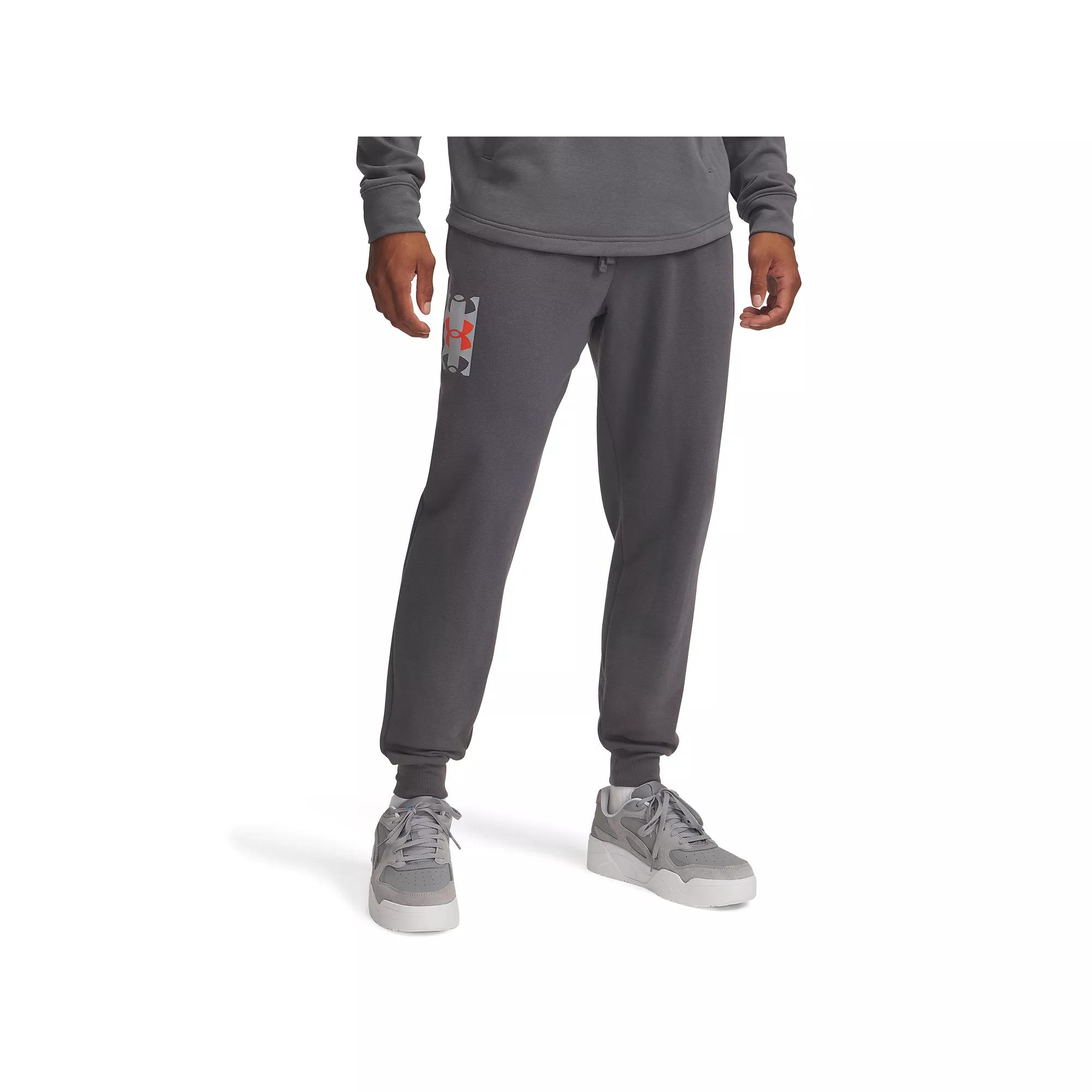 Men's Under Armour Rival Fleece Logo Joggers, Size: Small, Castle Product Image