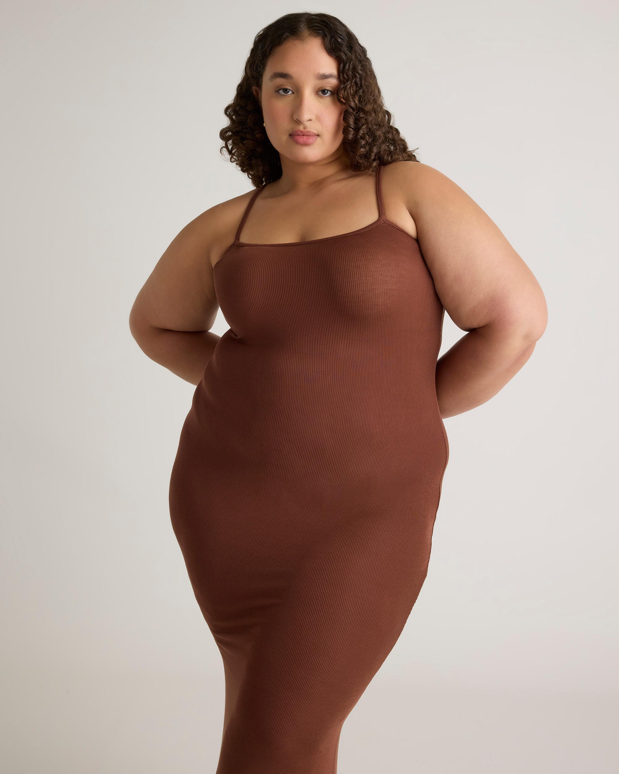 Quince | Women's Tencel Rib Knit Maxi Slip Dress Cotton/Modal Product Image