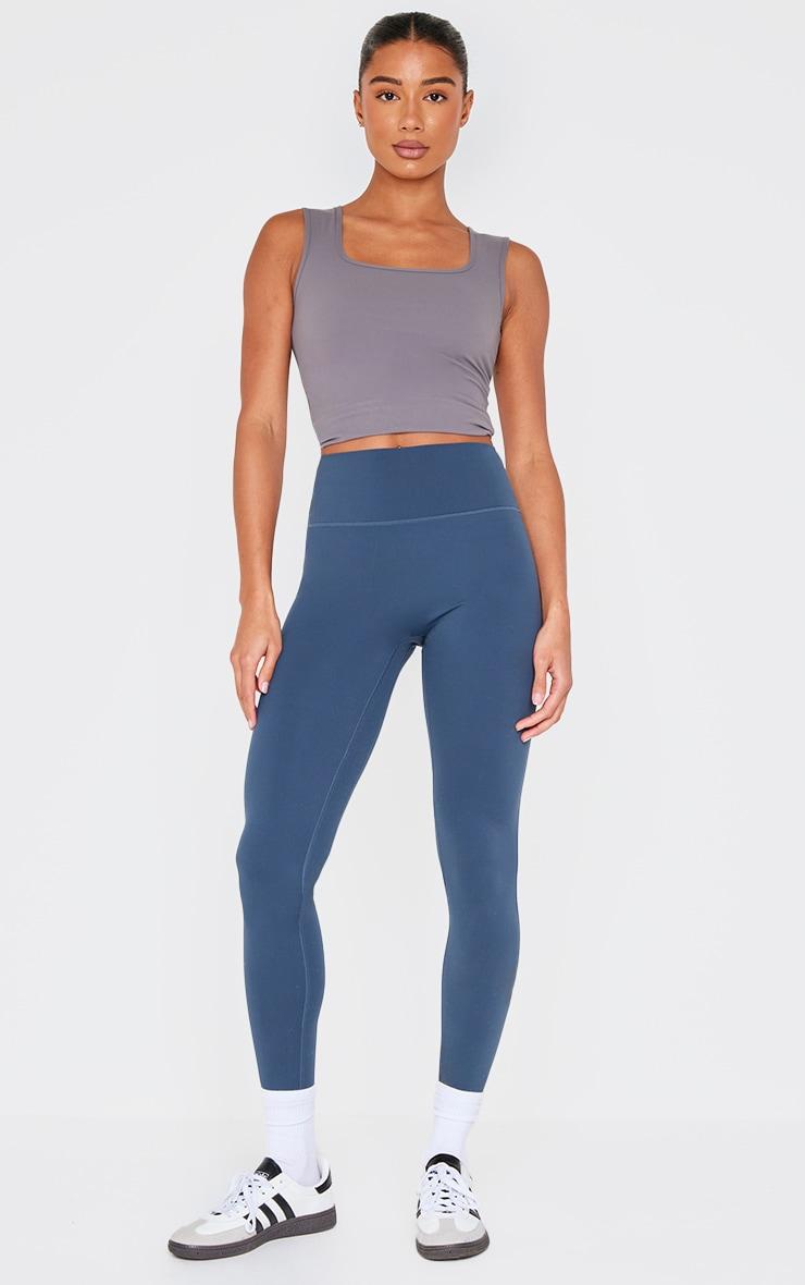 Midnight Blue Ultimate Sculpt High Waisted Gym Leggings Product Image