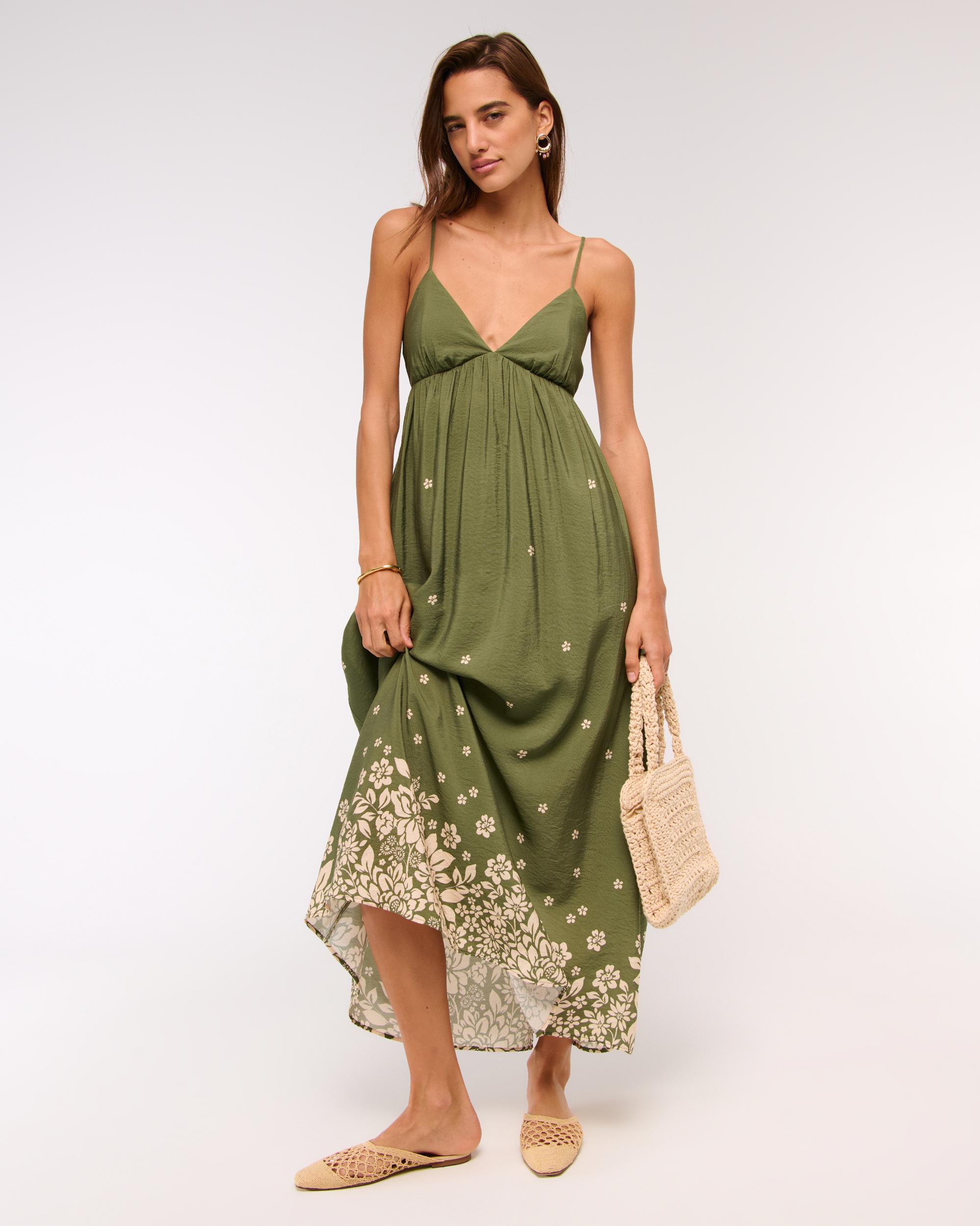 Bra-Free Clasp-Back Flowy Maxi Dress Product Image