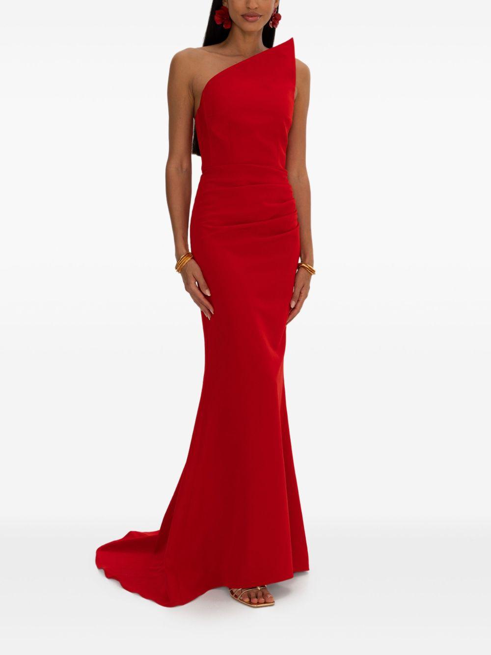 asymmetric-neck maxi dress Product Image