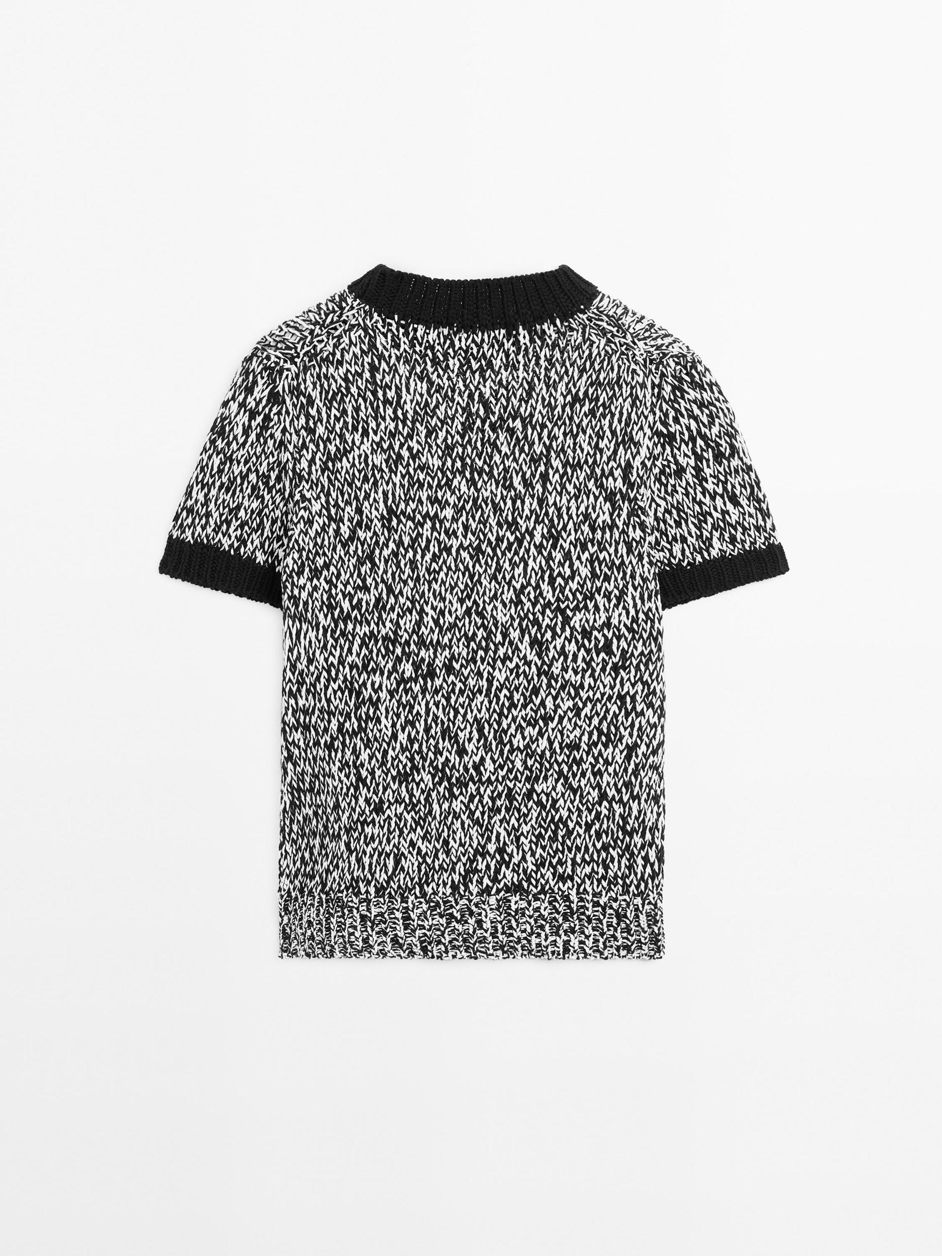 Short sleeve knit sweater Product Image