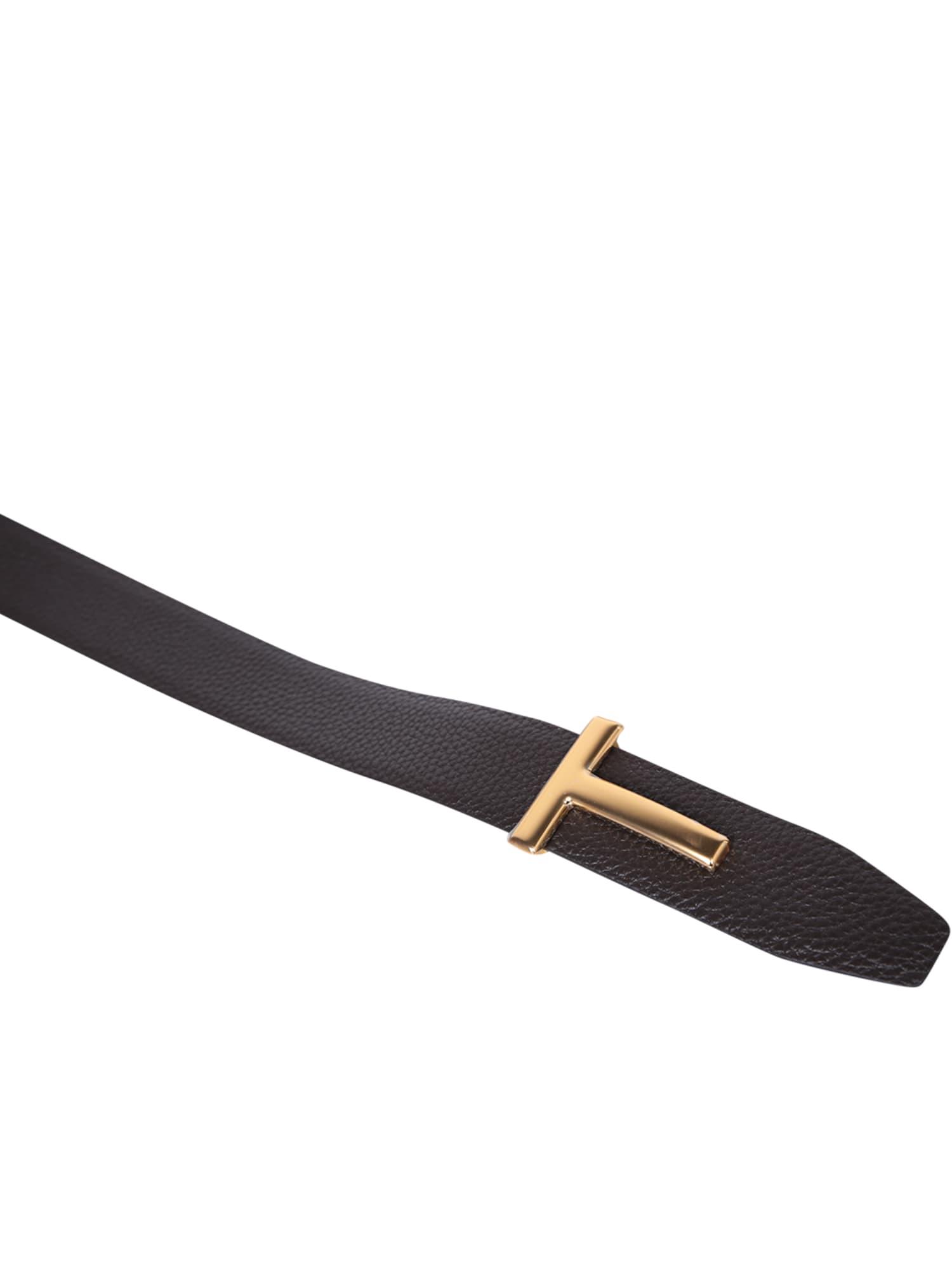 TOM FORD Brown Leather Belt Product Image