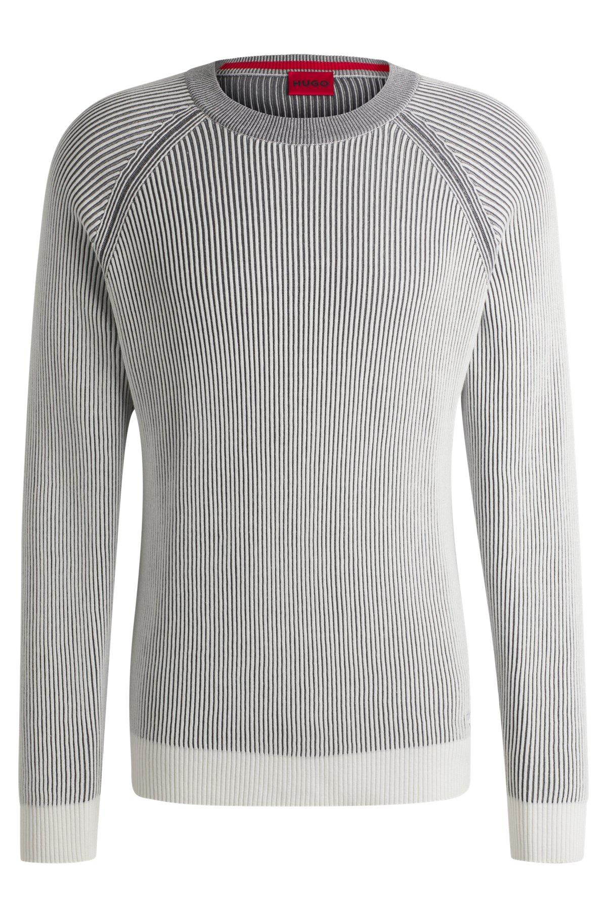 Cotton sweater with two-tone ribbing Product Image