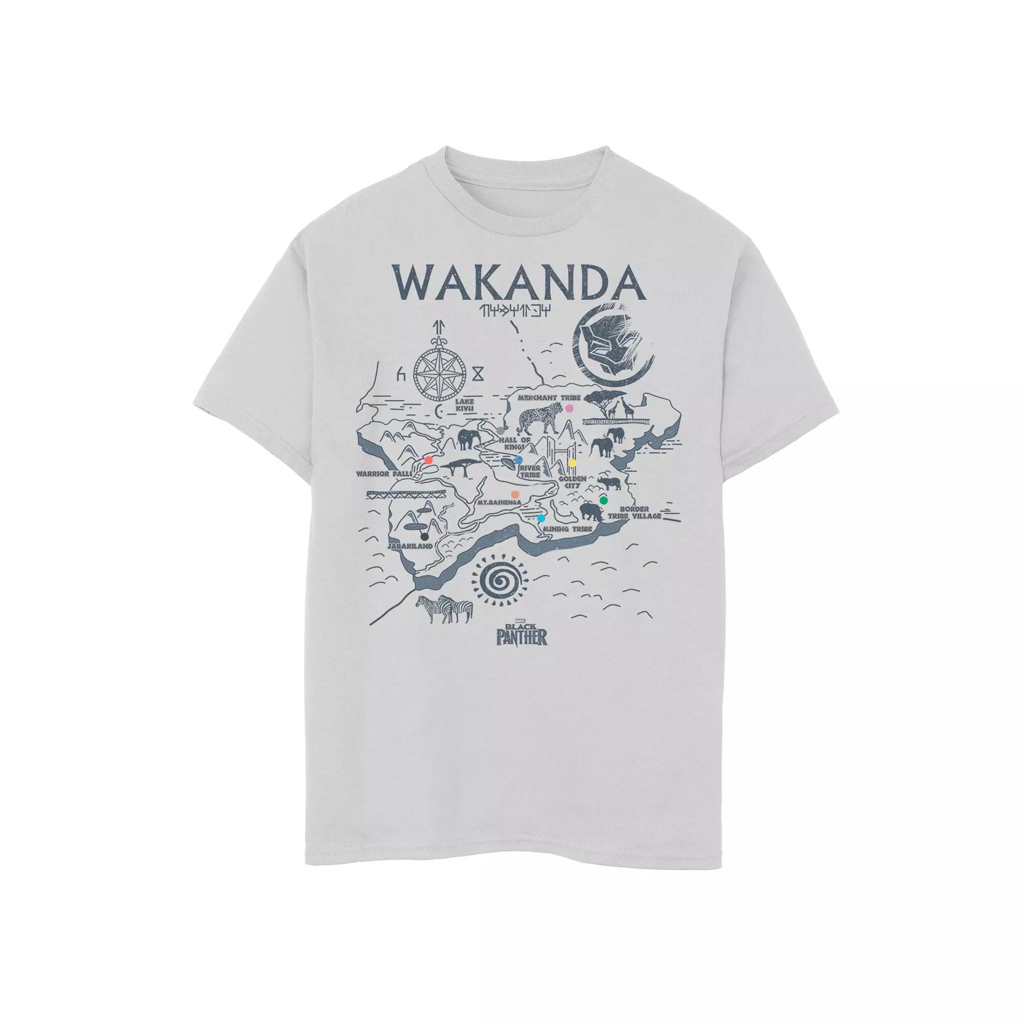 Men's Marvel Black Panther Wakanda Map Graphic Tee,  Product Image