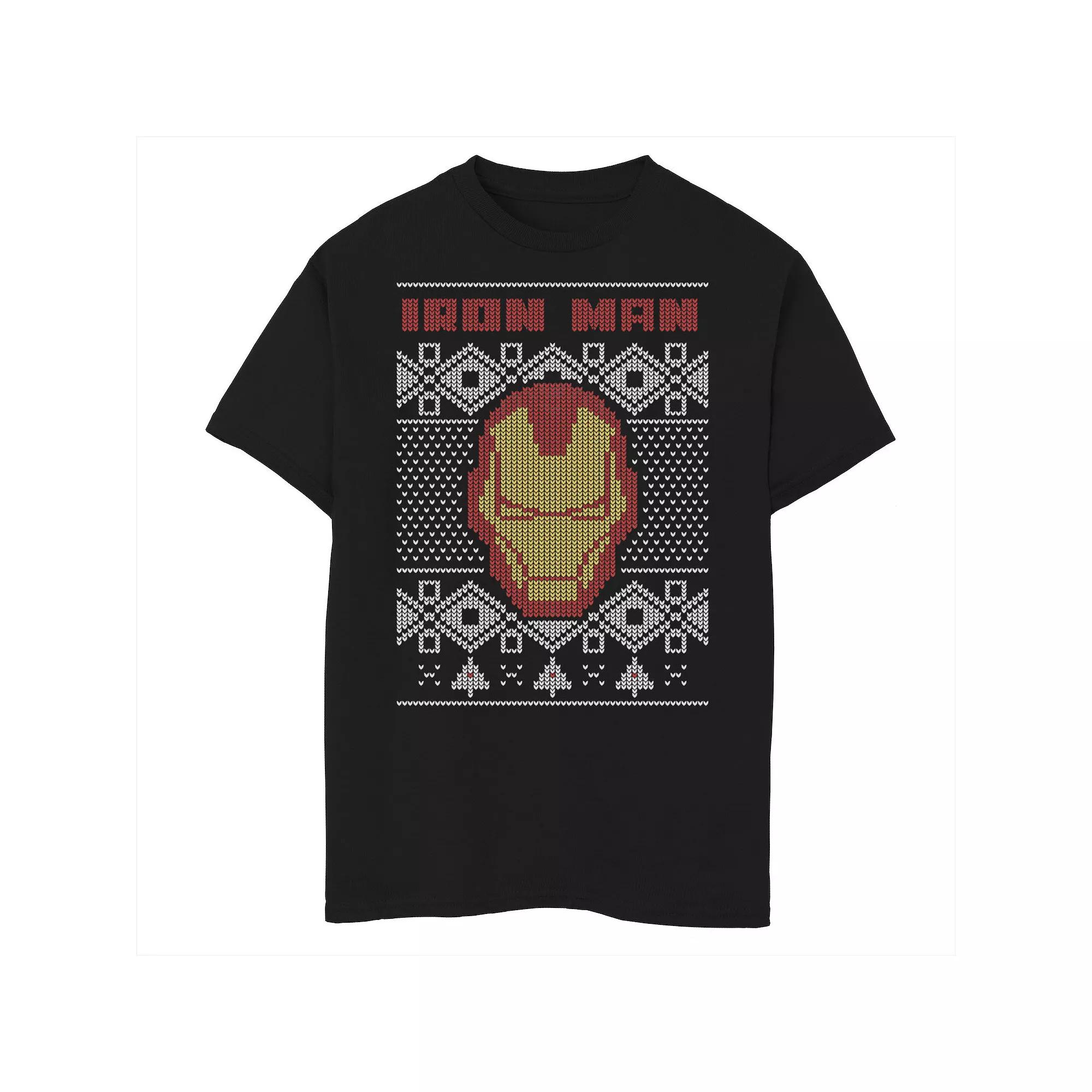 Boys 6-20 Marvel Christmas Iron Man Ugly Sweater Graphic Tee, Boy's,  Product Image