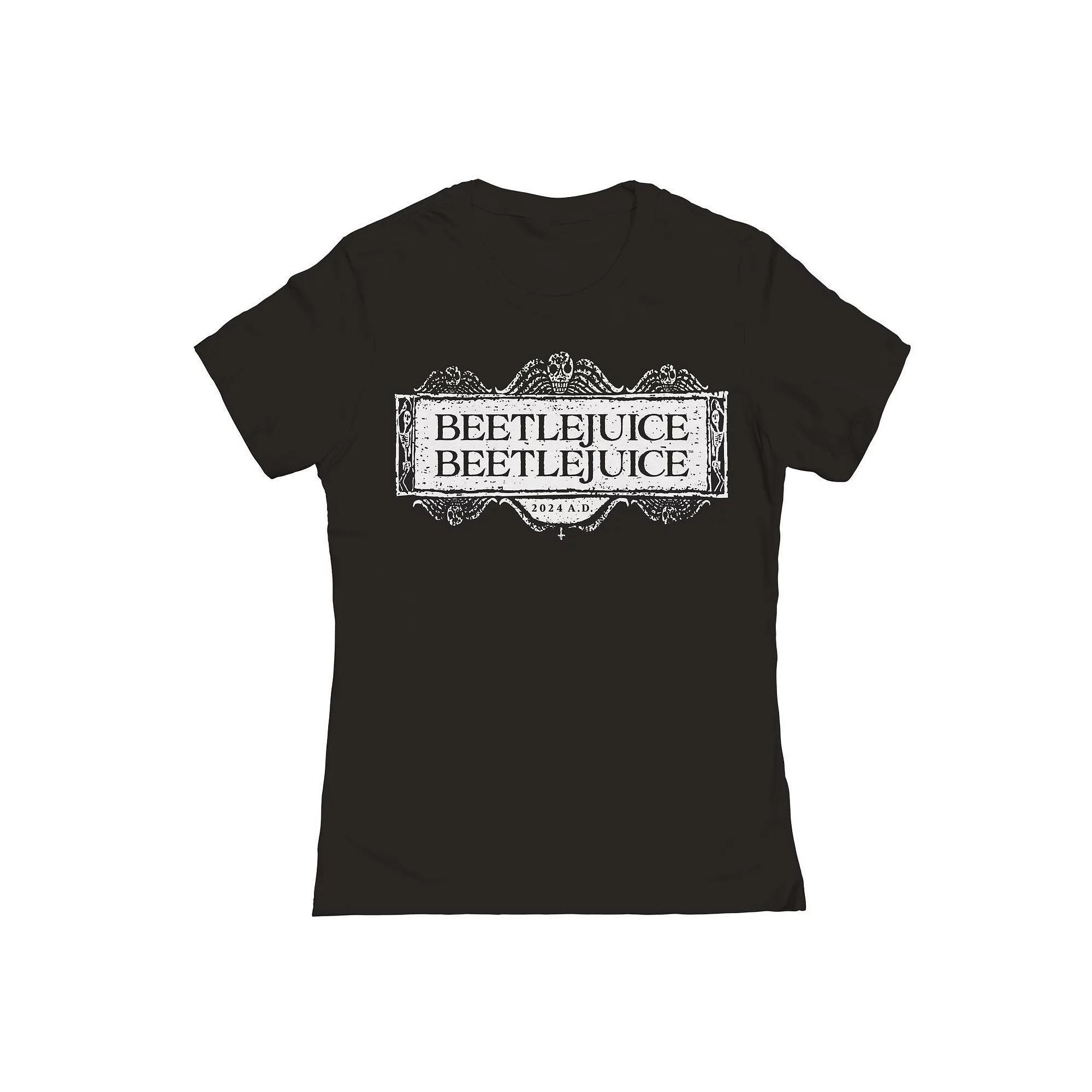 Junior's Beetlejuice Beetlejuice Logo Beetlejuice Graphic Tee, Women's,  Product Image