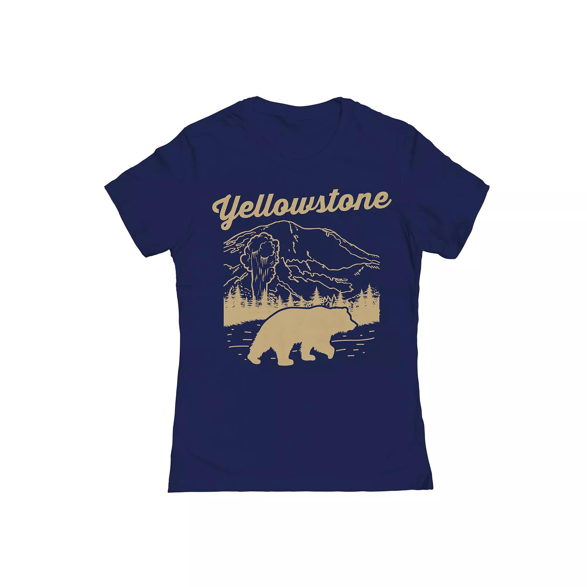 Juniors Yellowstone 7 Womens Graphic Tee, Girls Blue Product Image