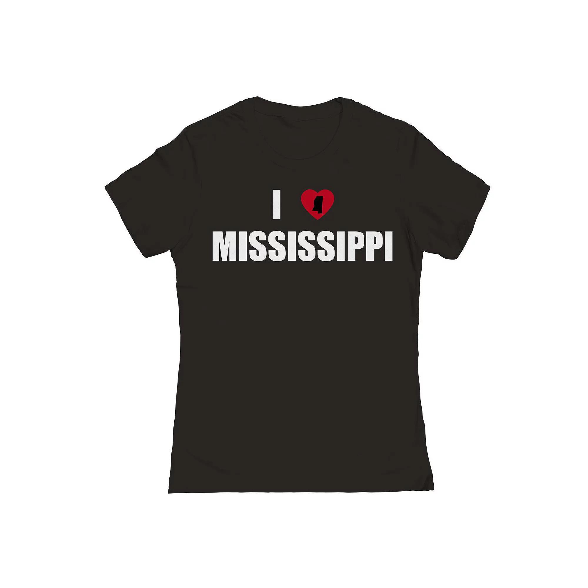 Junior's I Heart Mississippi Graphic Tee, Women's,  Product Image