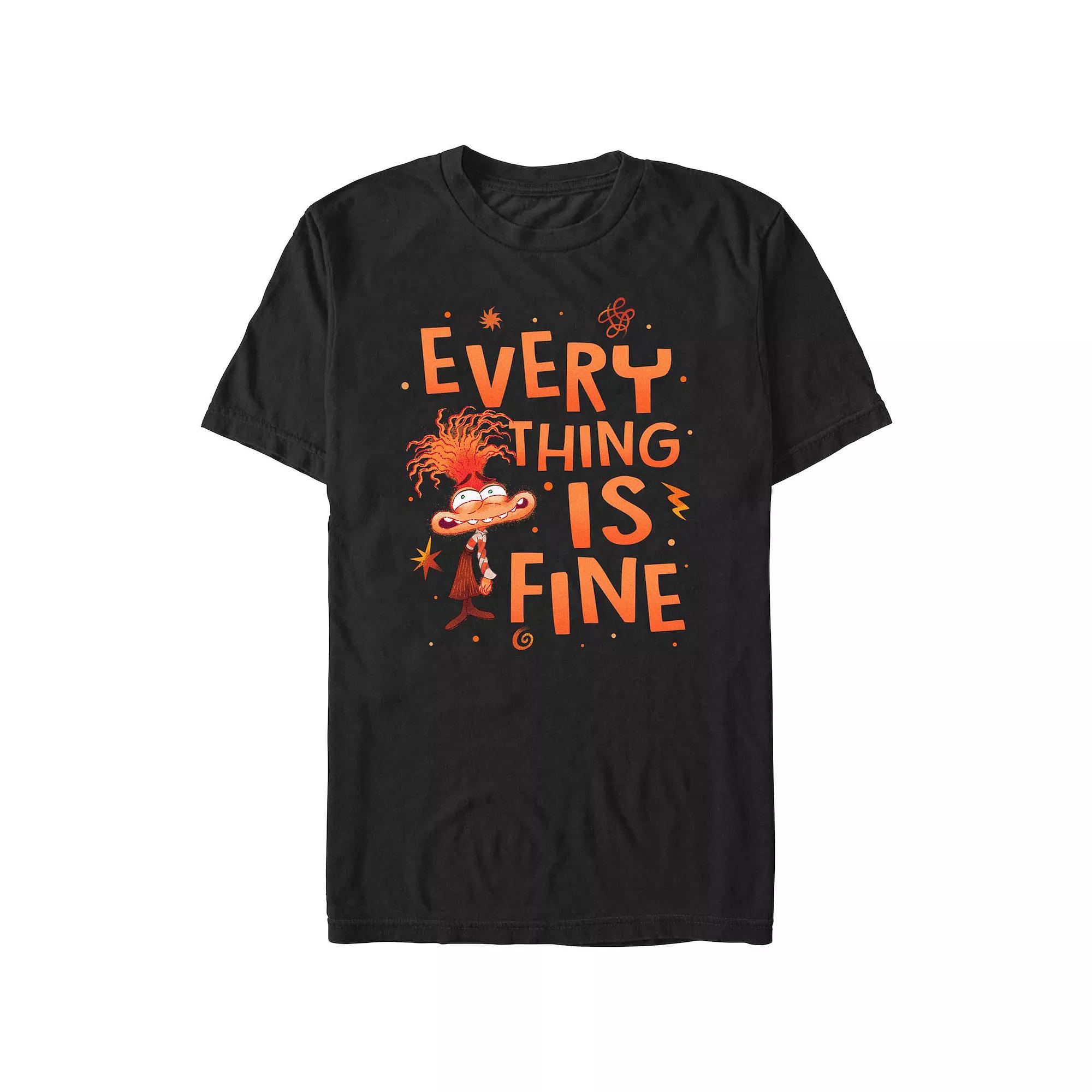 Disney's Inside Out 2 Anxiety Everything is Fine Men's Graphic Tee,  Product Image