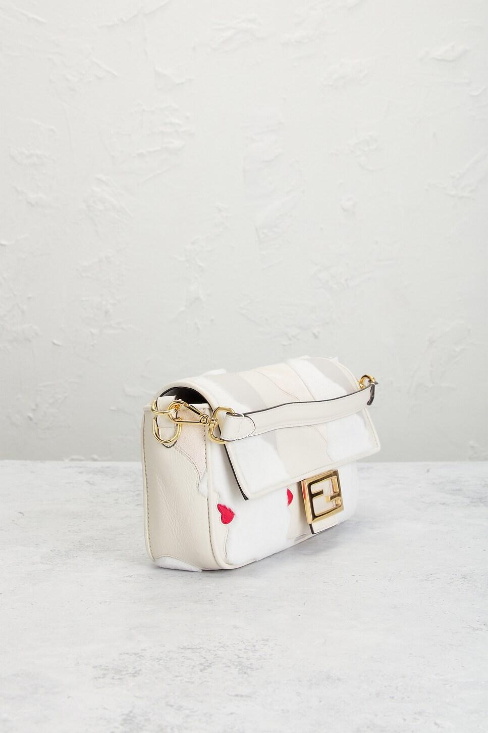 Fendi Mink Fur Nappa Faces Baguette Shoulder Bag FWRD Renew Product Image