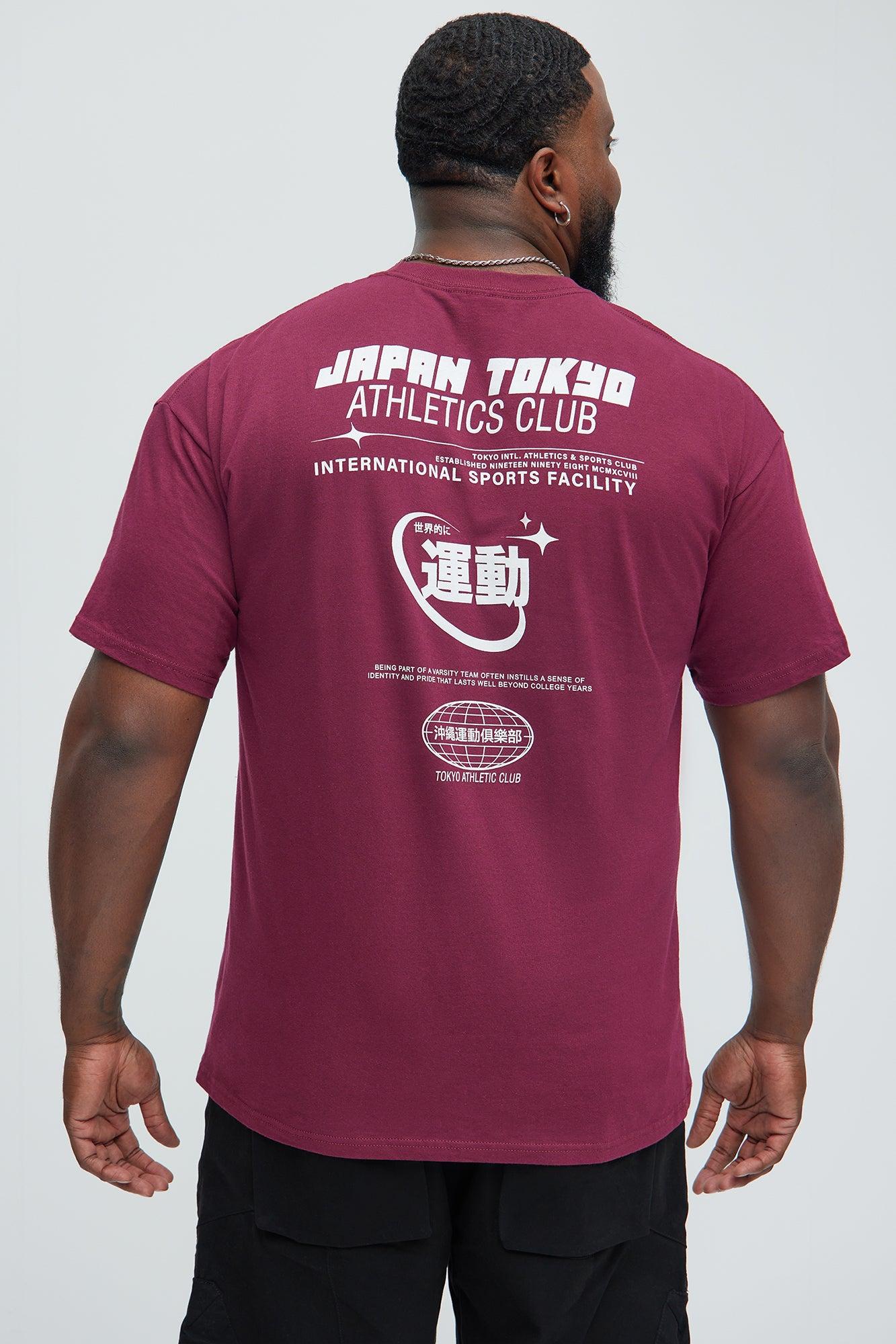 Japan Tokyo Athletics Club Short Sleeve Tee - Burgundy Product Image