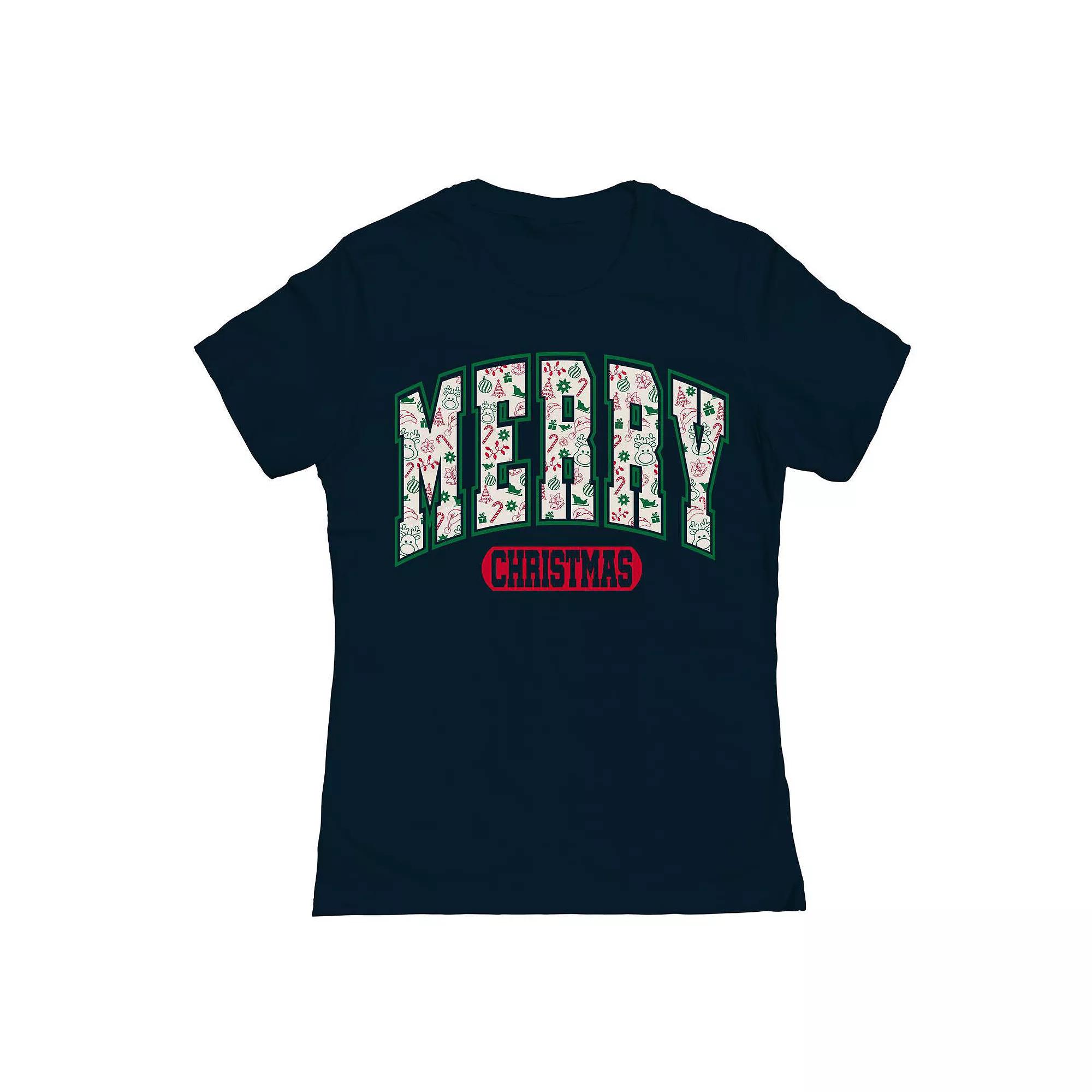 Junior's Merry Christmas Co Graphic Tee, Women's,  Product Image