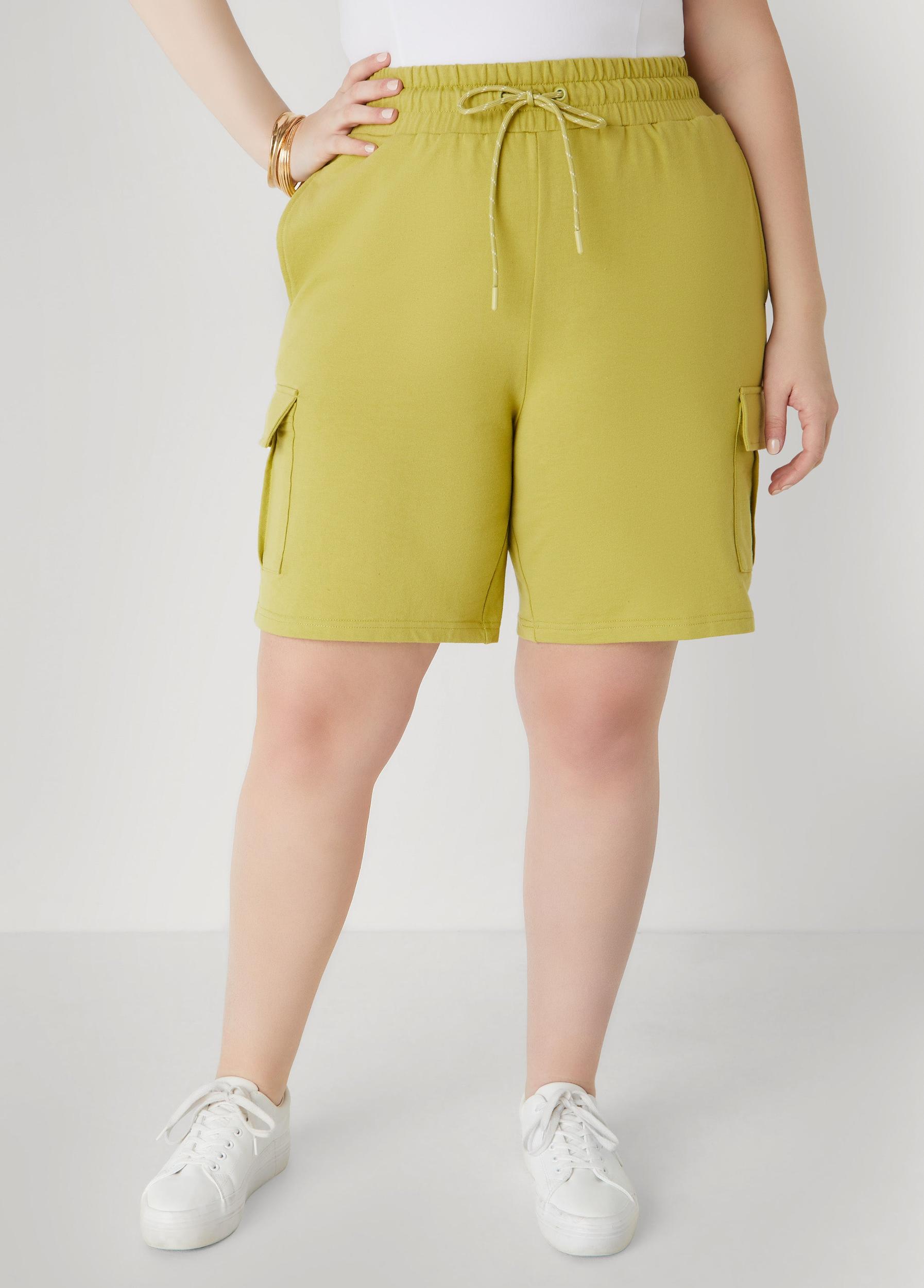 Plus Size French Terry Cargo Shorts Ashley Stewart Product Image