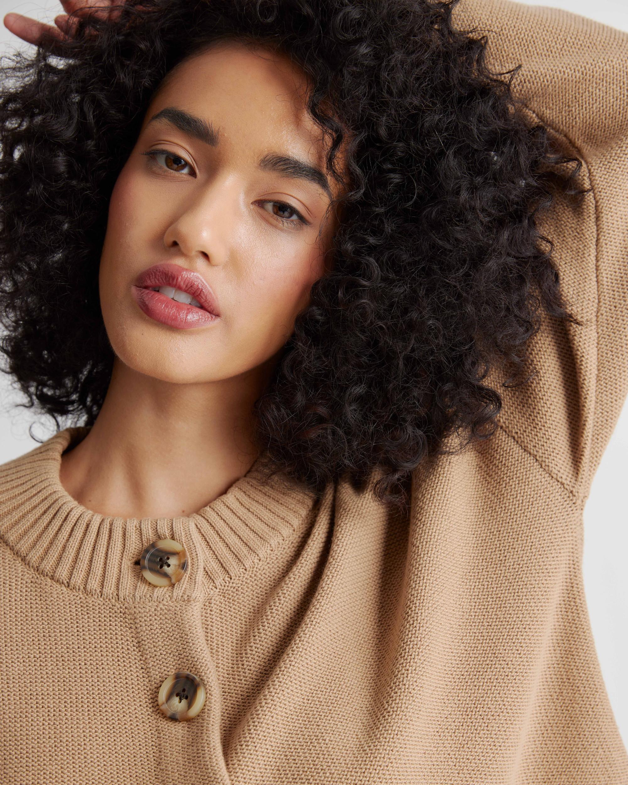 Quince | Women's Cropped Cardigan Sweater Size XL, Organic Cotton Product Image