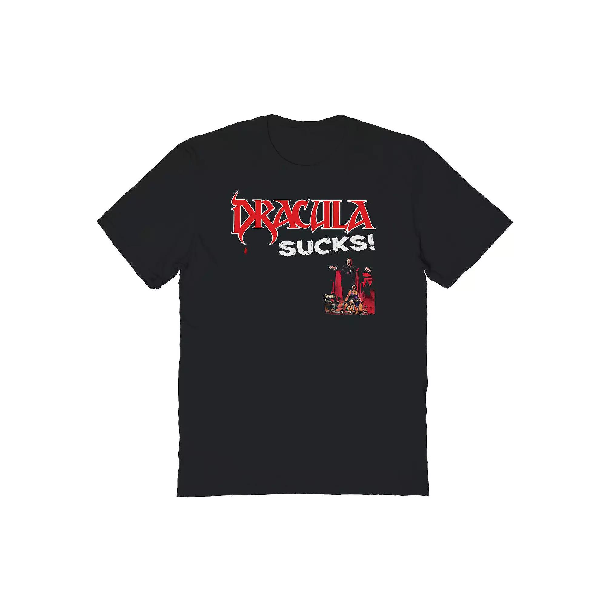 Men's Horror Line Dracula Sucks Graphic Tee,  Product Image