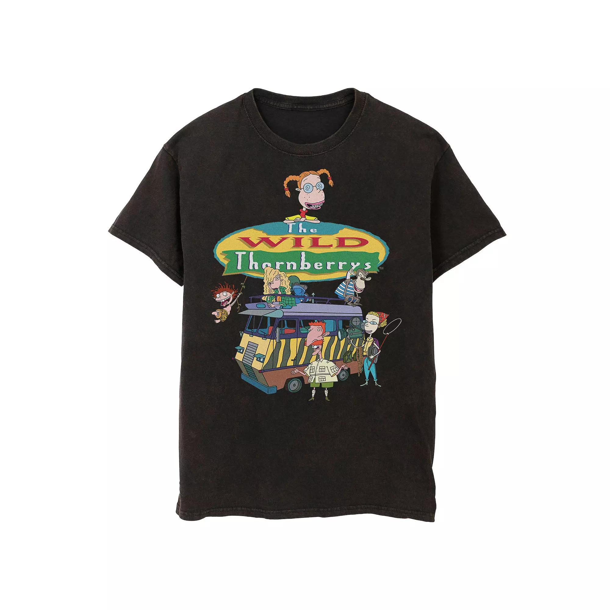 Men's Nickelodeon The Wild Thornberrys Family RV Logo Mineral Wash Graphic Tee,  Product Image