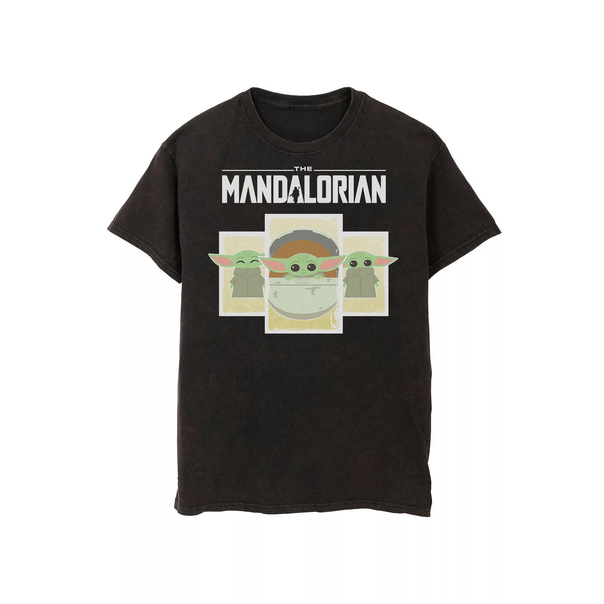 Men's Star Wars The Mandalorian The Child Cartoon Panels Tee,  Product Image