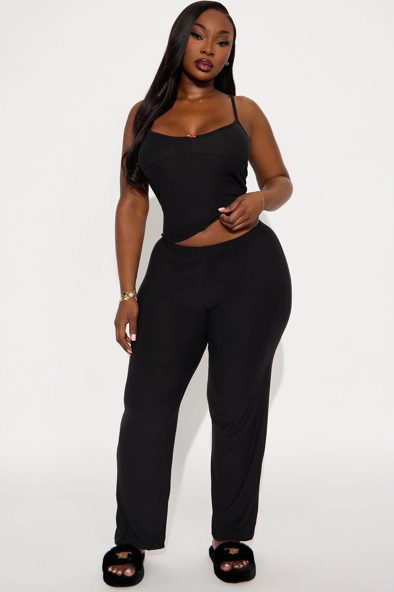 Sleepy Mood Cami PJ Pant Set - Black Female Product Image