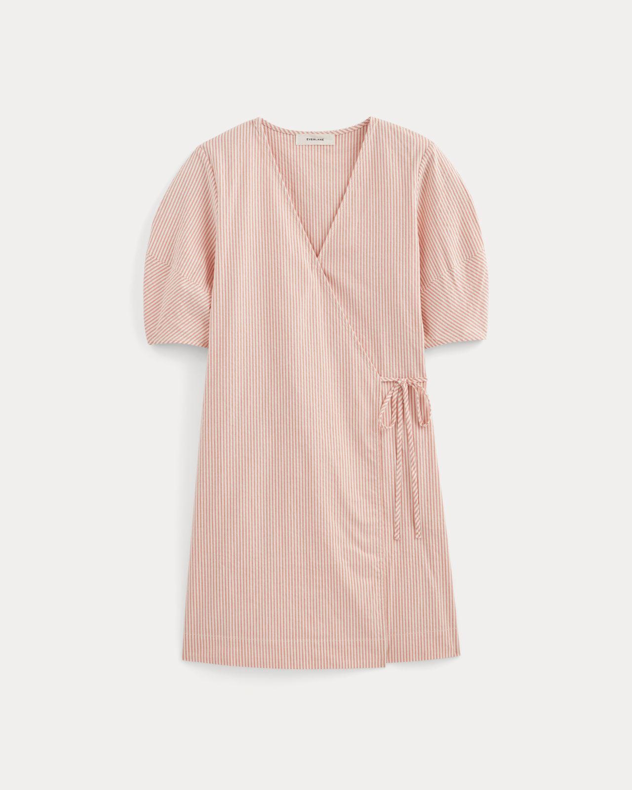 The Seersucker Mini Wrap Dress Product Image