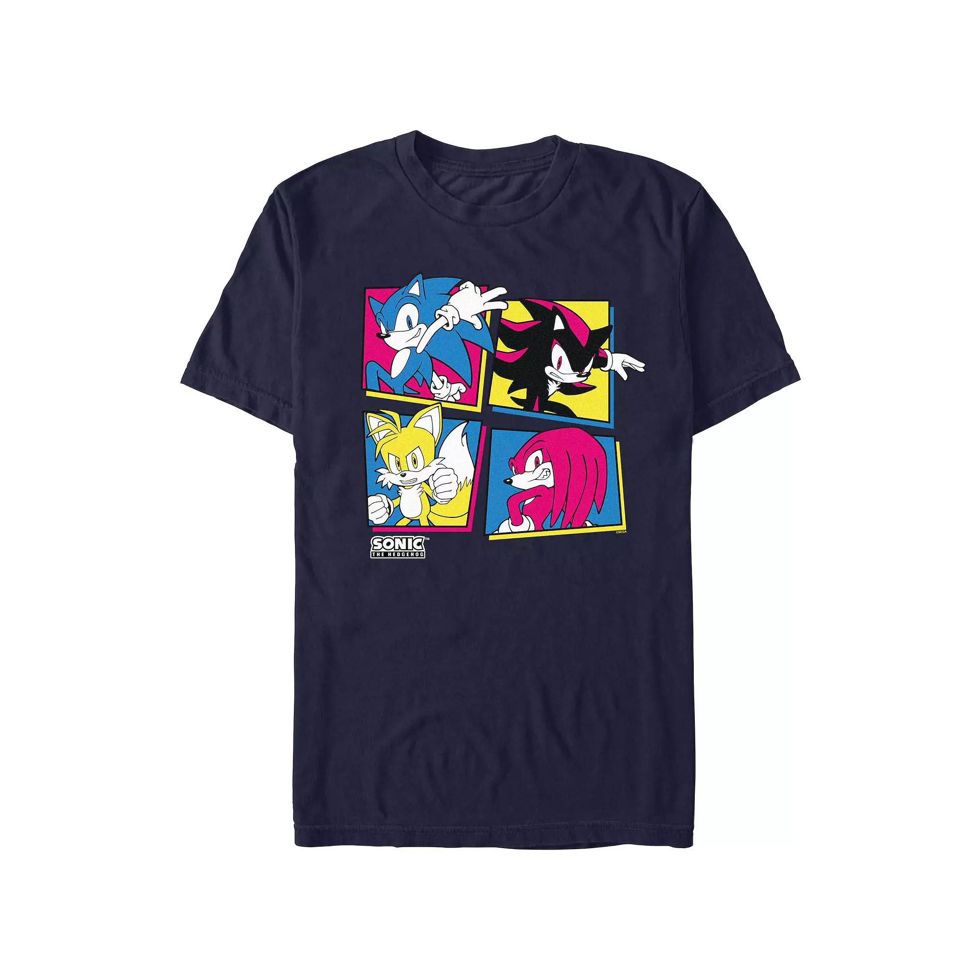 Men's Sonic The Hedgehog Pop Color Portraits Graphic Tee,  Product Image