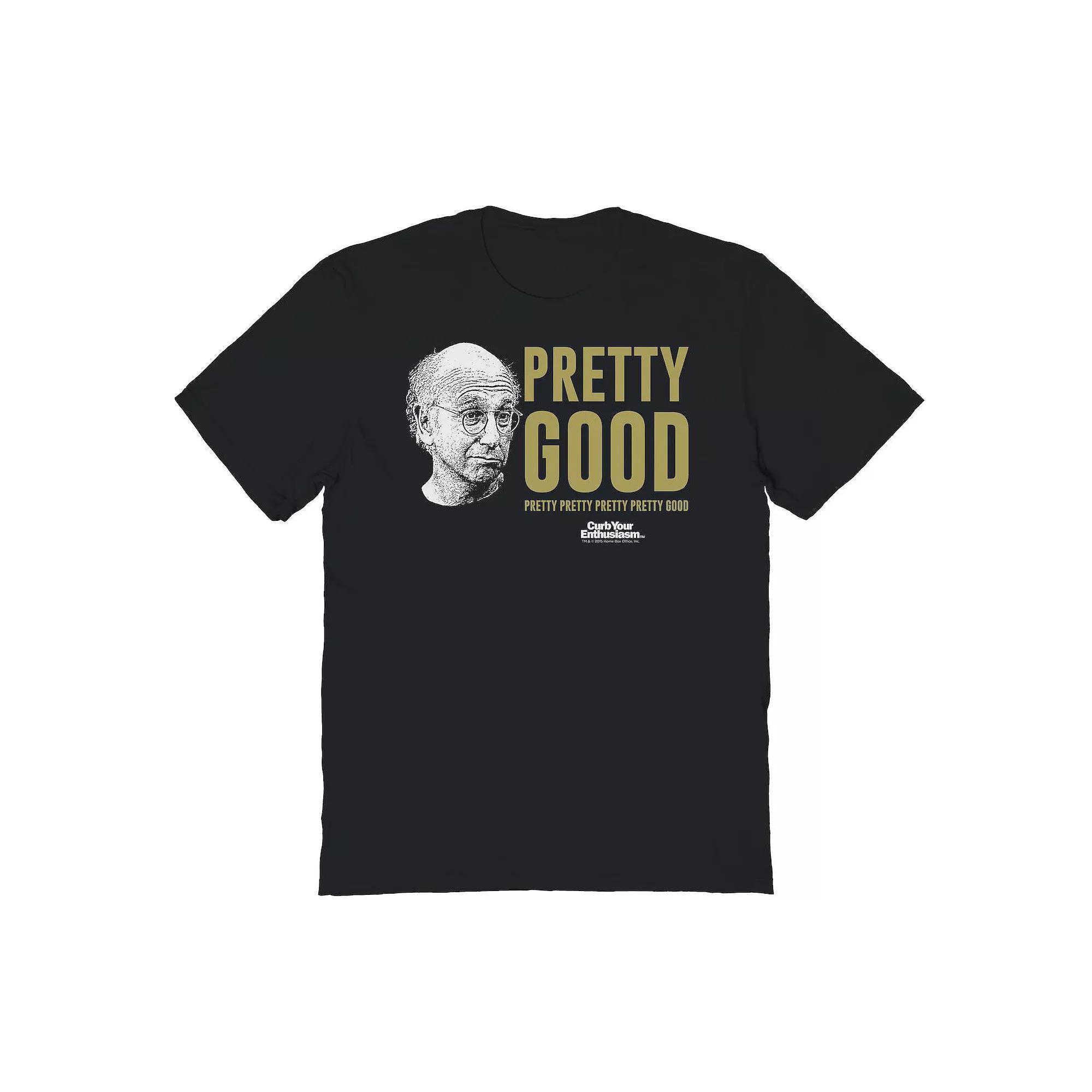 Men's Pretty Good Larry Face Curb Your Enthusiasm Graphic Tee, Size: Large, Black Product Image