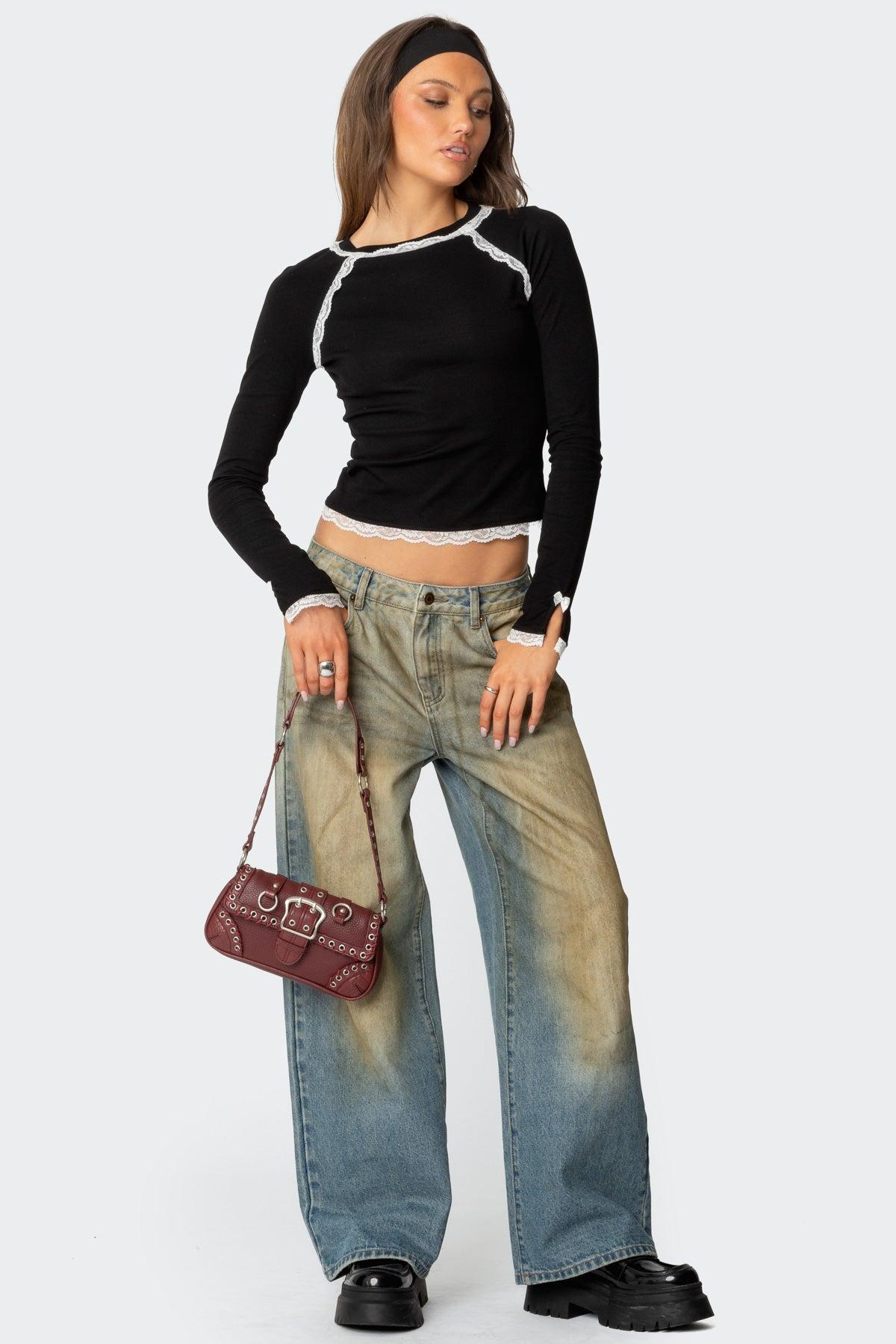 Edith Lacey Ribbed Top Product Image