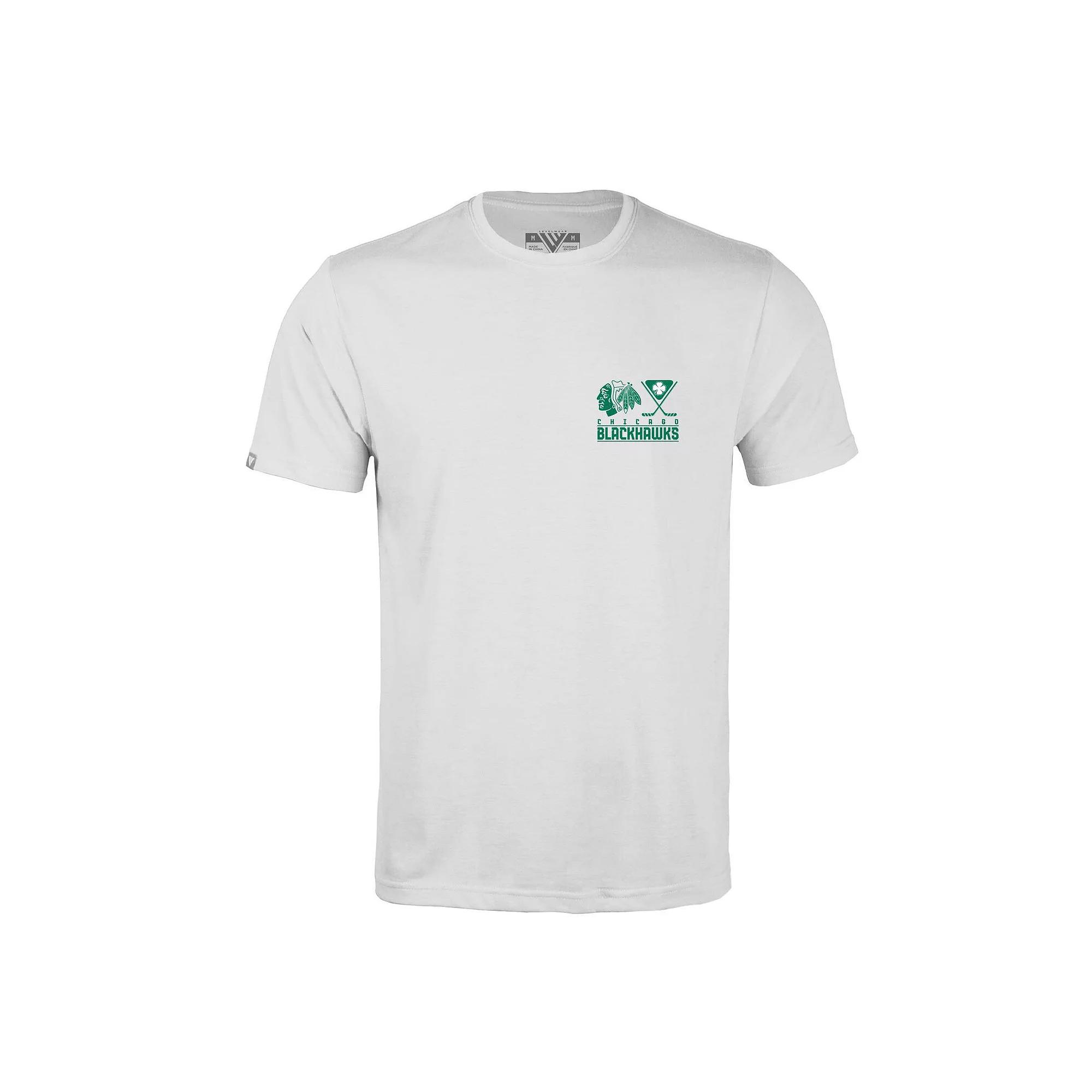 Men's Levelwear White Chicago Blackhawks St. Patrick's Day Richmond T-Shirt,  Product Image