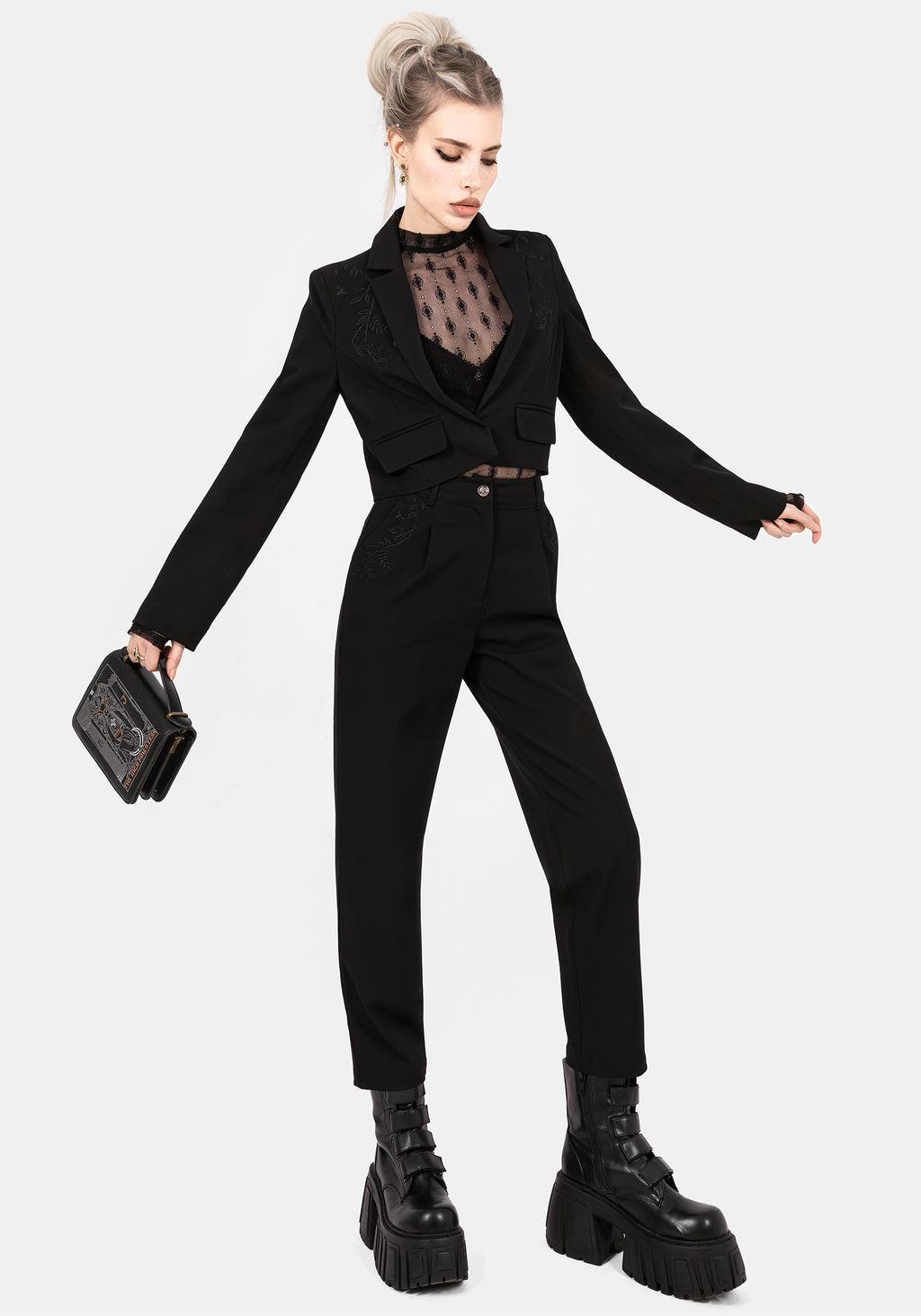 Mona Embroidered Tapered Trousers Product Image