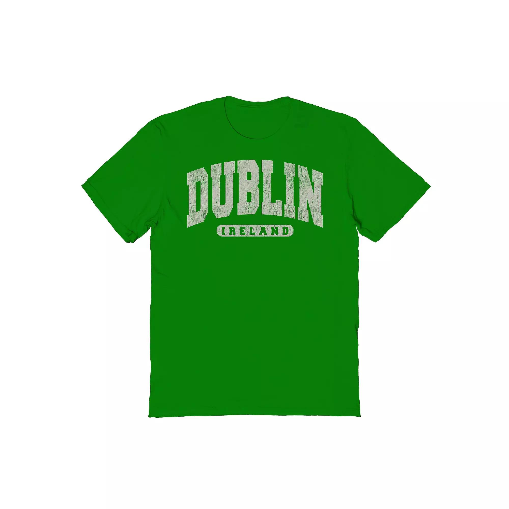 Men's St Patrick's Day Dublin Ireland Graphic Tee, Size: Small, Green Product Image