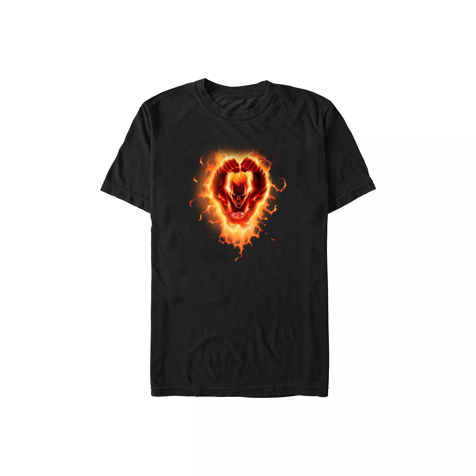 Big & Tall Marvel Fantastic Four Human Torch Poster Graphic Tee, Men's,  Product Image
