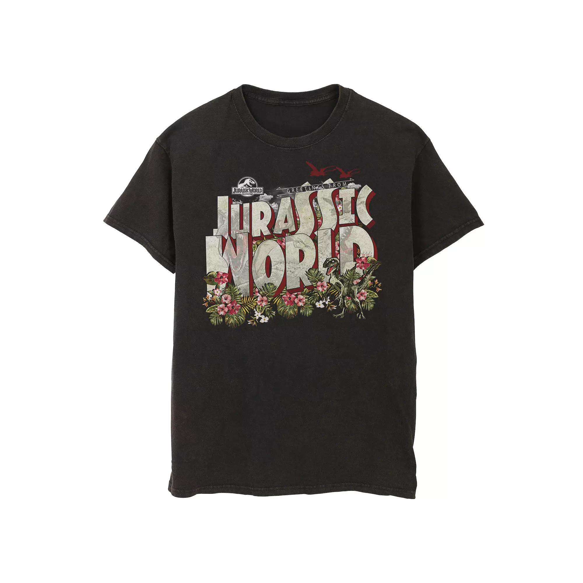 Men's Jurassic World Tropical Raptor Postcard Tee,  Product Image