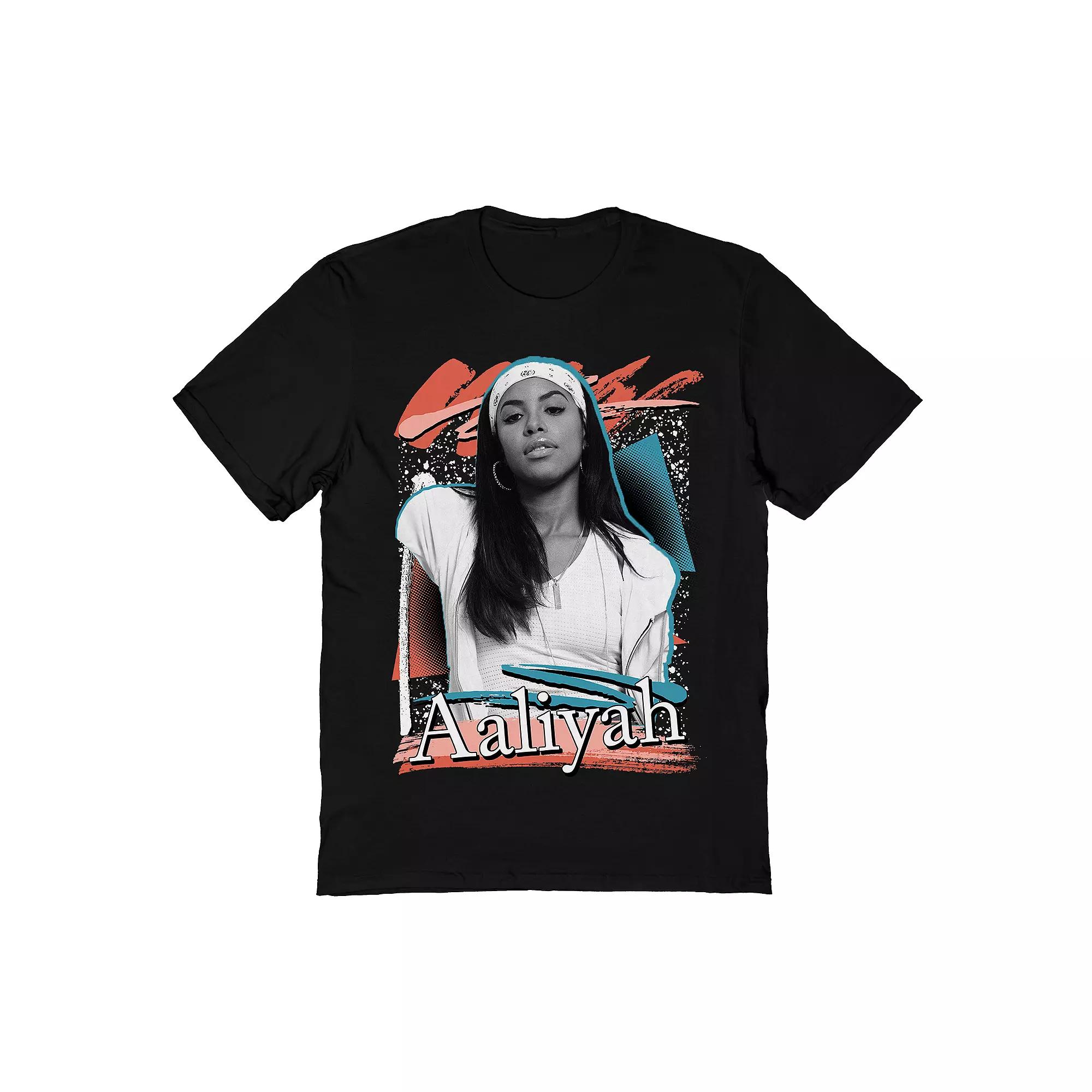 Men's Aaliyah Retro Pastel Tee, Size: Large, Black Product Image
