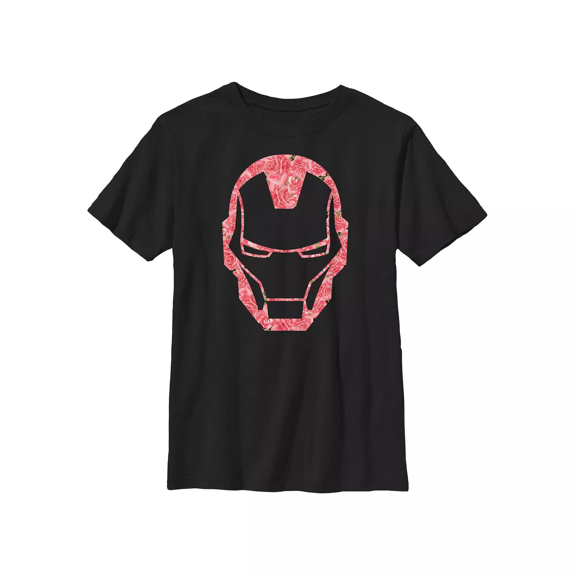 Boys 6-20 Iron Man Roses Filled Helmet Graphic Tee, Boy's,  Product Image