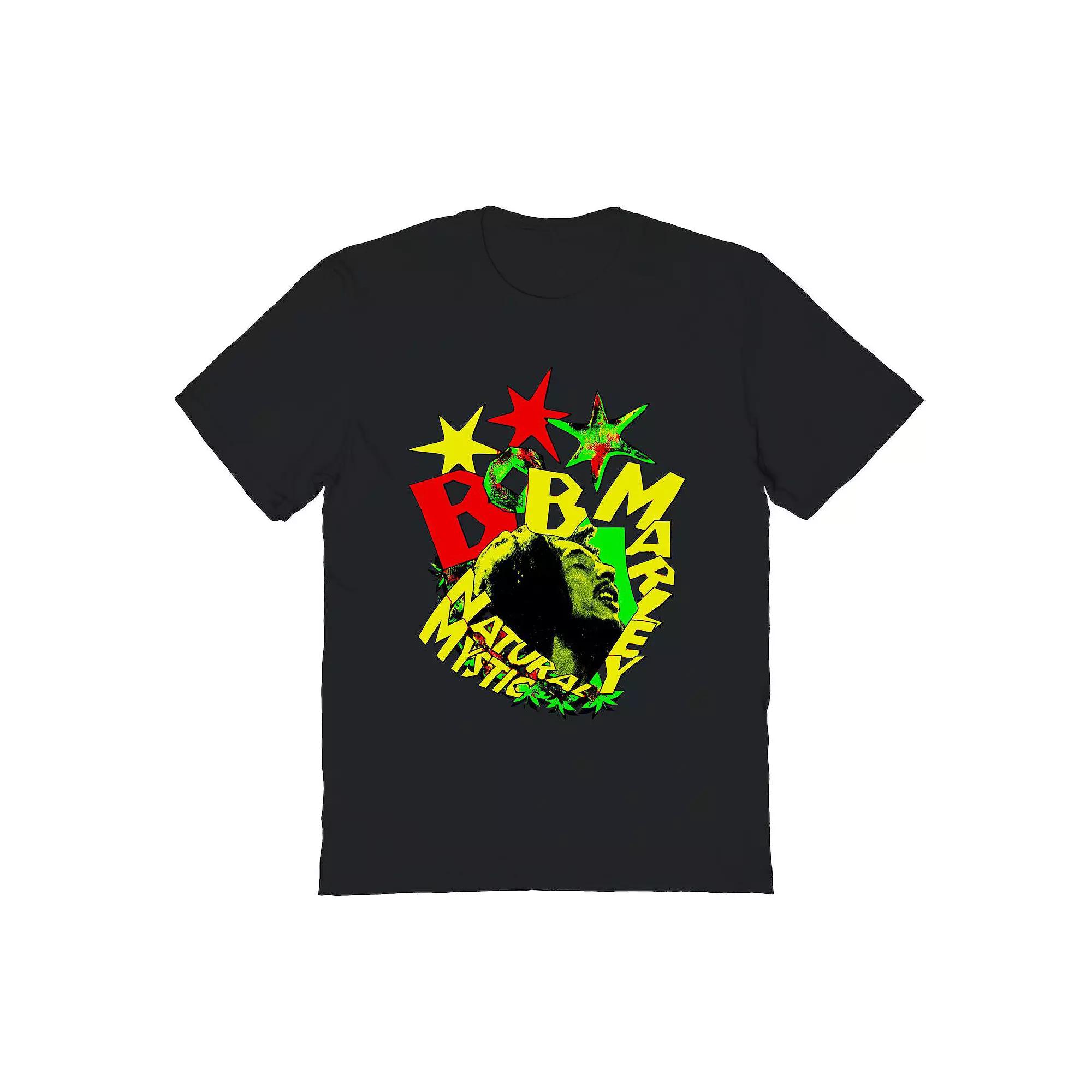 Men's Bob Marley Natural Mystic Texture Graphic Tee, Size: XL, Black Product Image