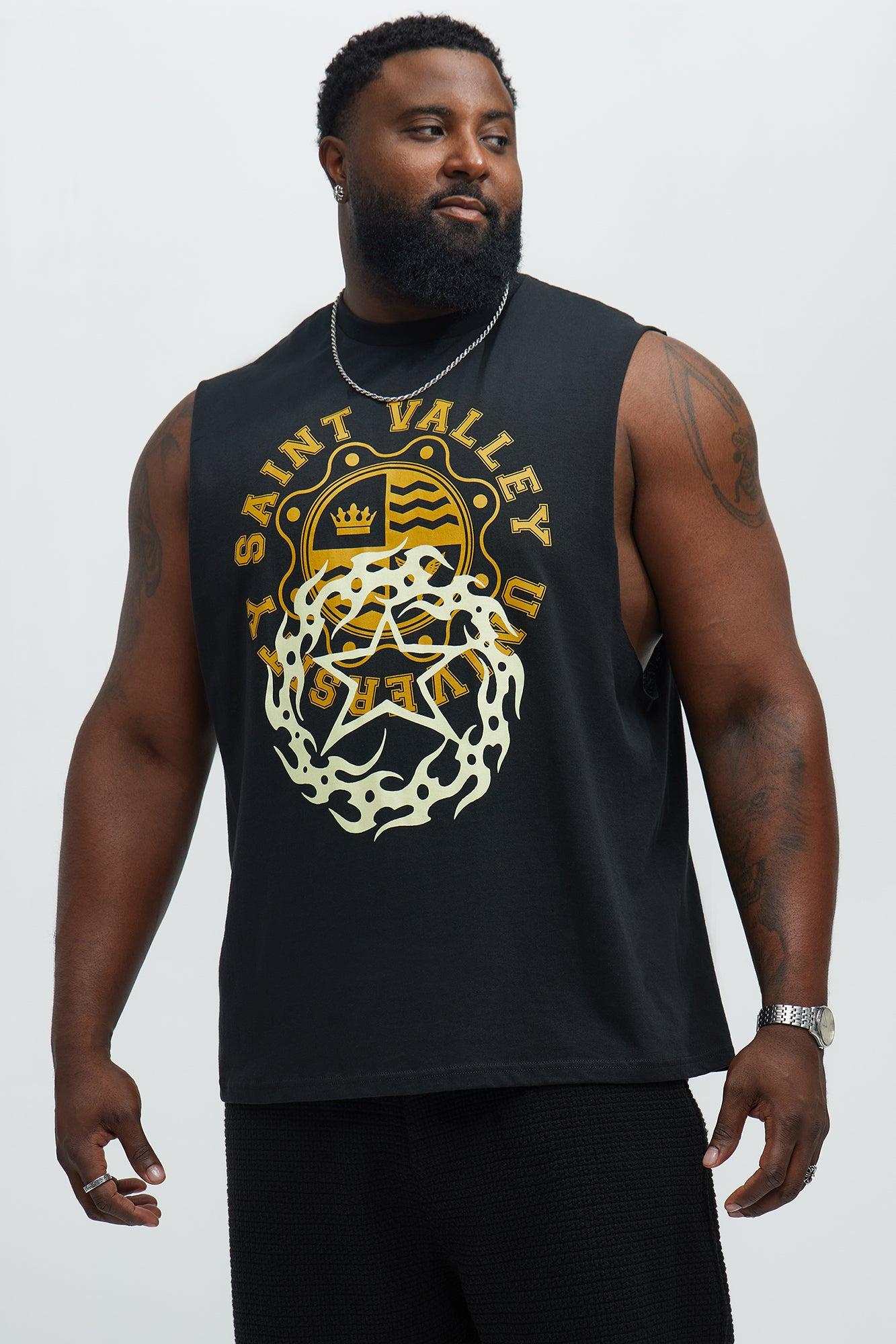 Saint Valley Crest Muscle Tee - Black Male Product Image