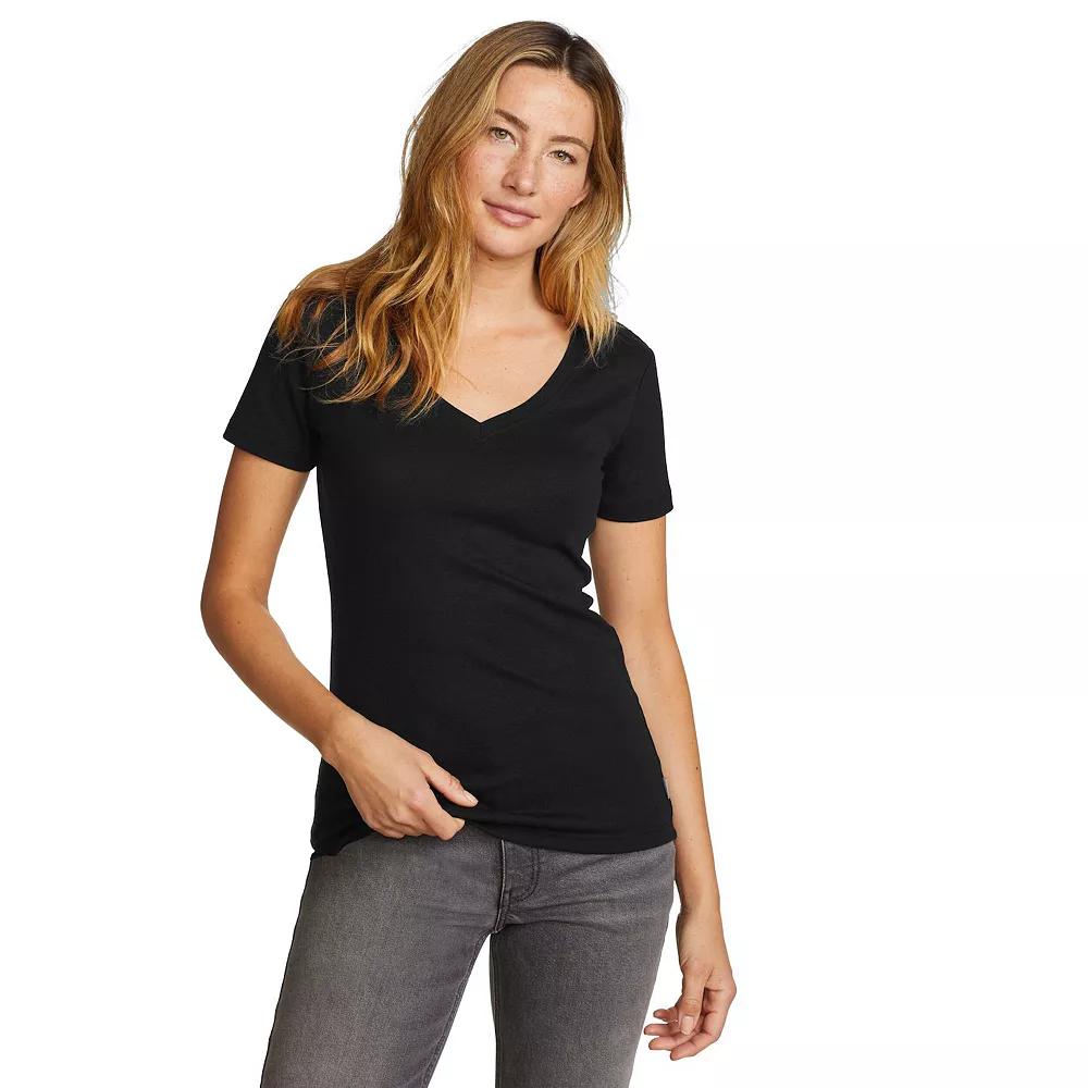 Petite Eddie Bauer Favorite V-Neck T-Shirt, Women's,  Product Image