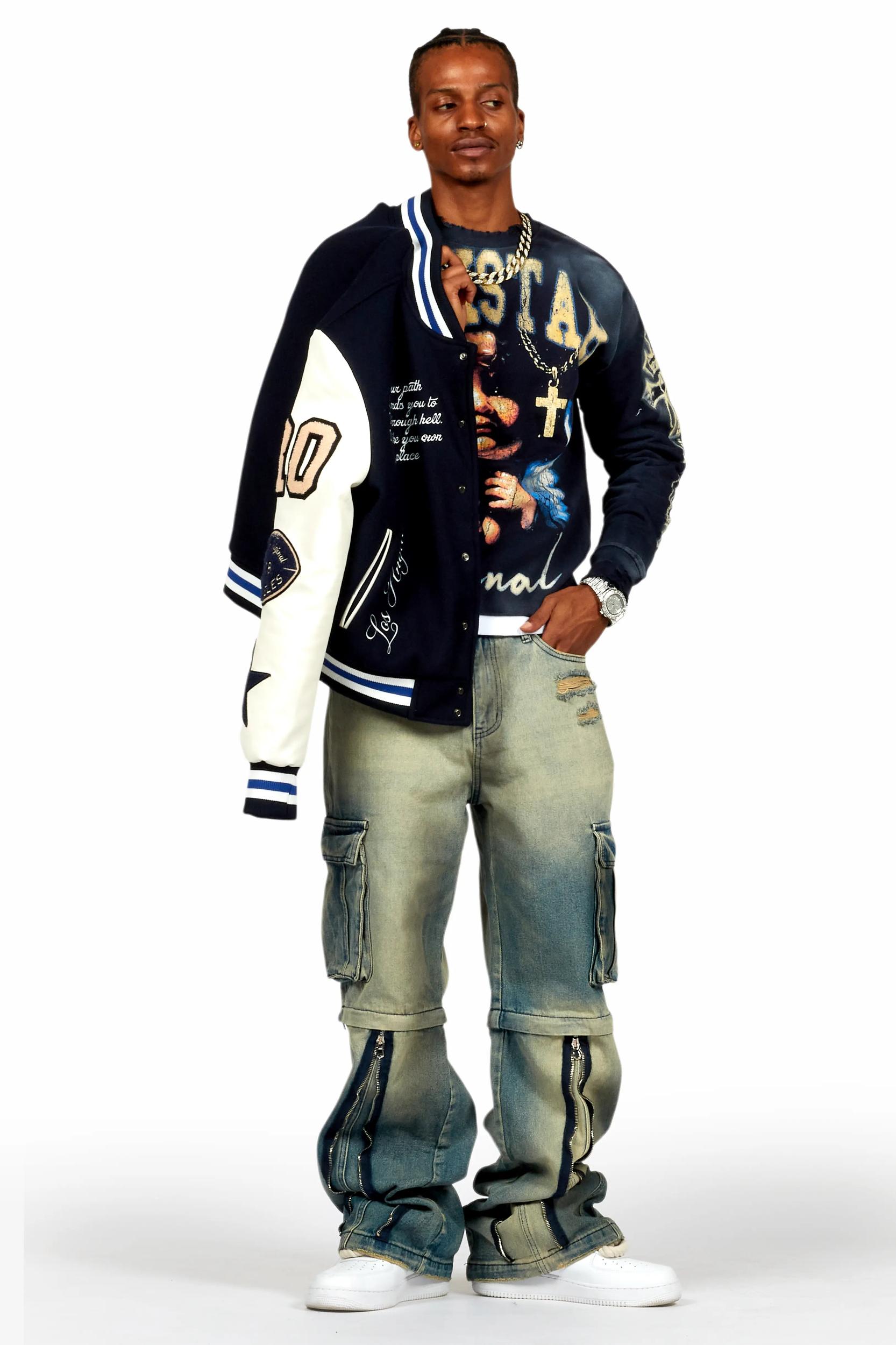 Deiter Navy Graphic Crewneck Male Product Image