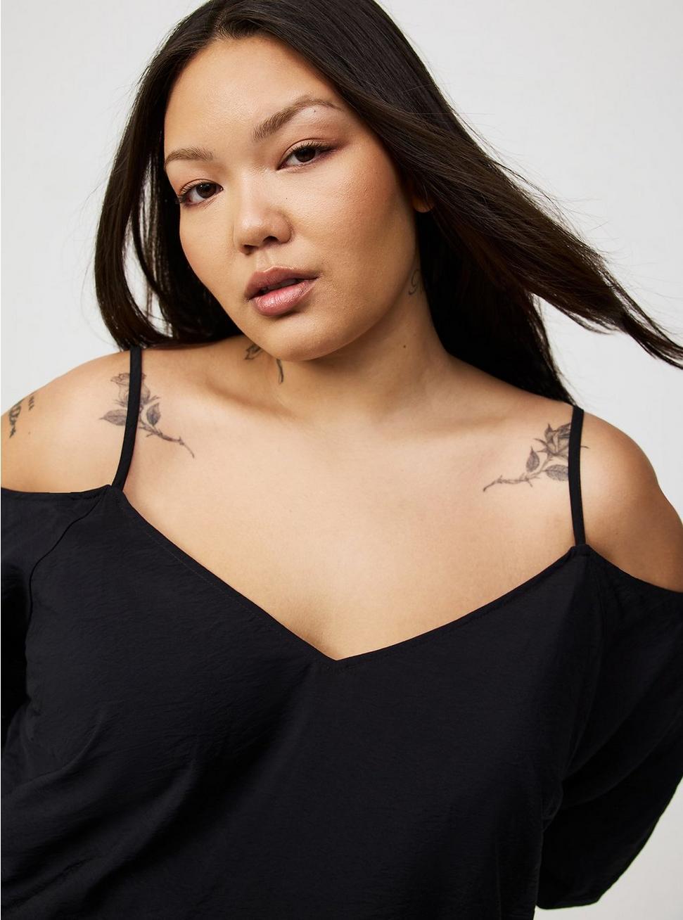 Short-Sleeve Cold-Shoulder Top Product Image