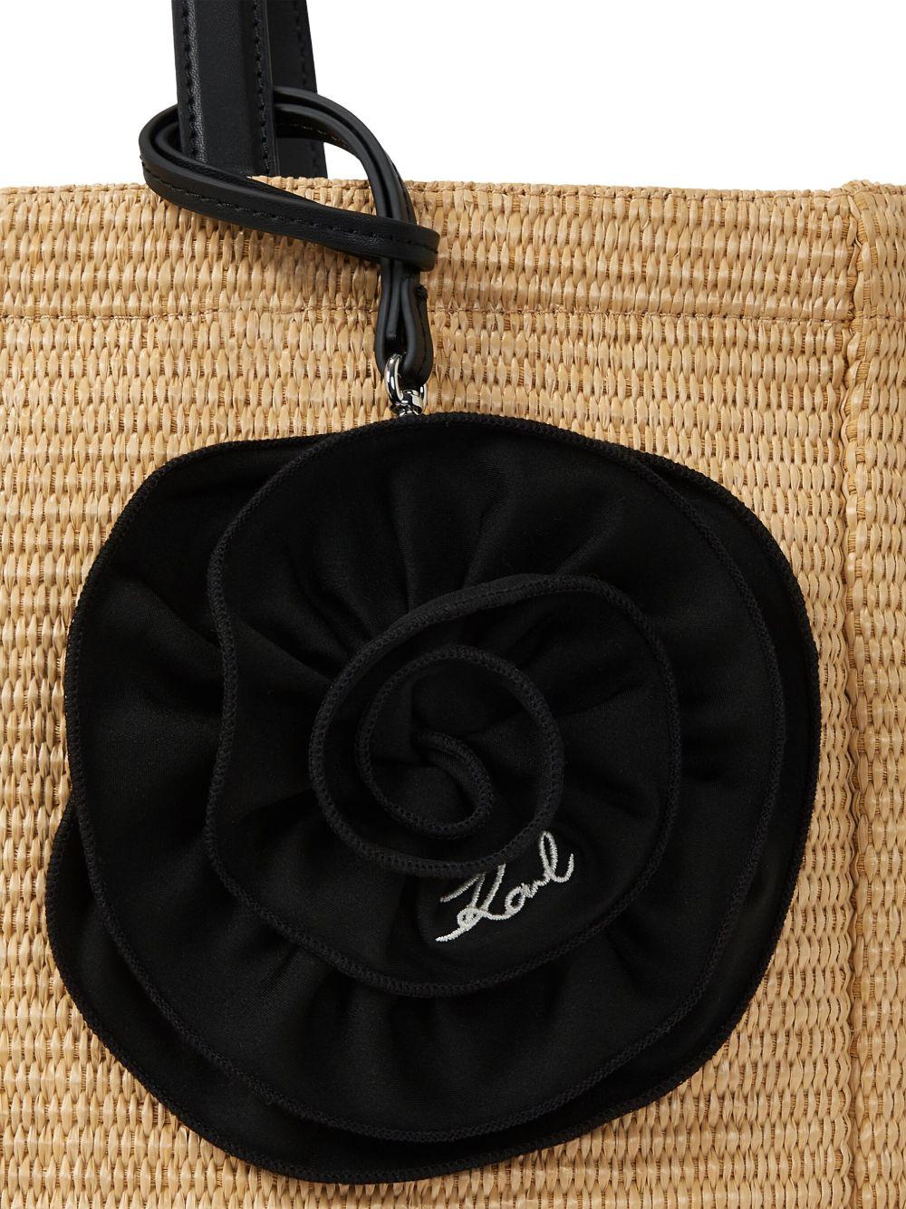 Signature flower-appliqué tote bag Product Image