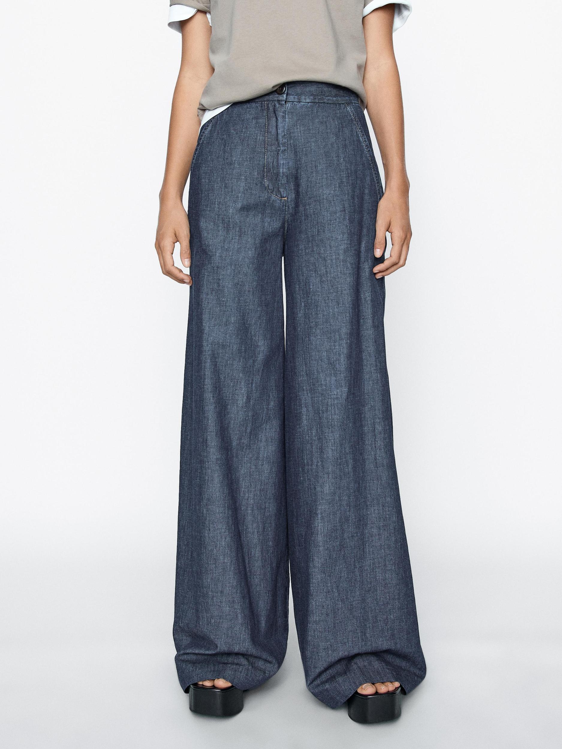 High-waist super wide-leg jeans Product Image