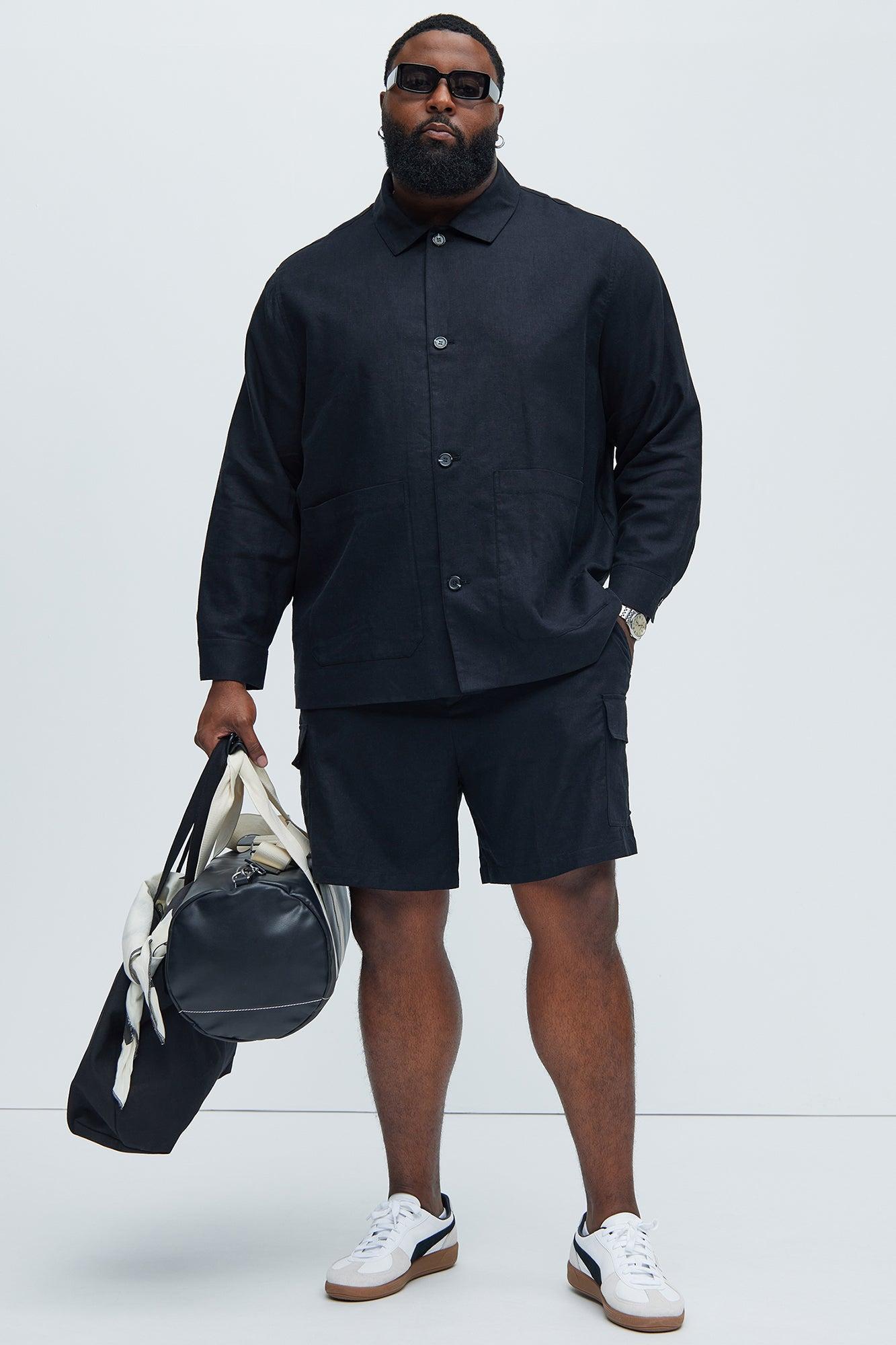 Bahamas Linen Chore Jacket - Black Product Image