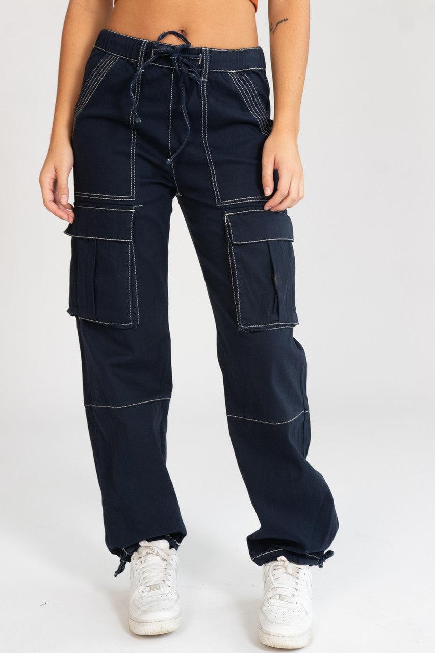 Drawstring Cargo Joggers Product Image